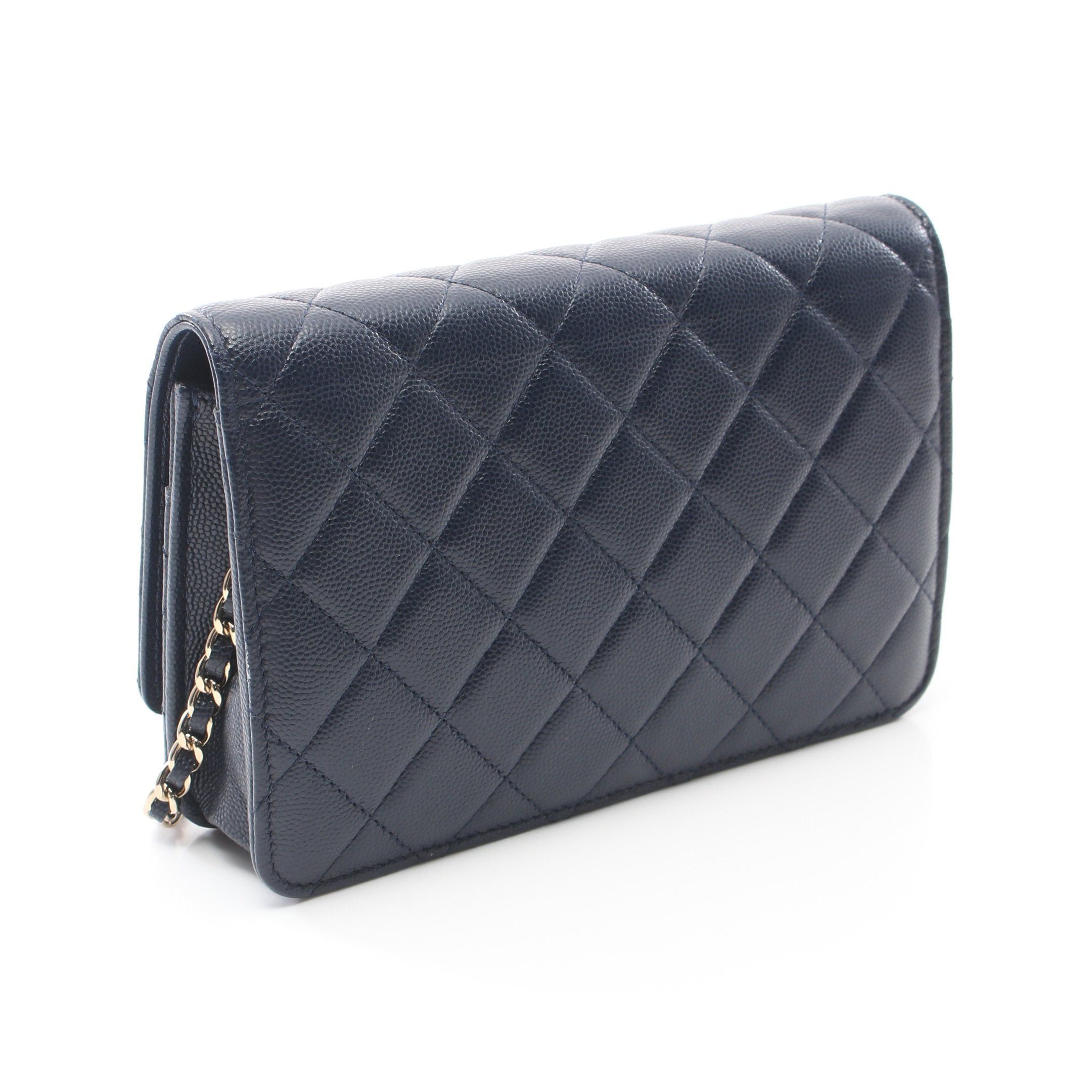 Chanel Chanel Chain Shoulder Bag Caviar Skin Navy Gold Hardware Size ONE SIZE - 2 Thumbnail