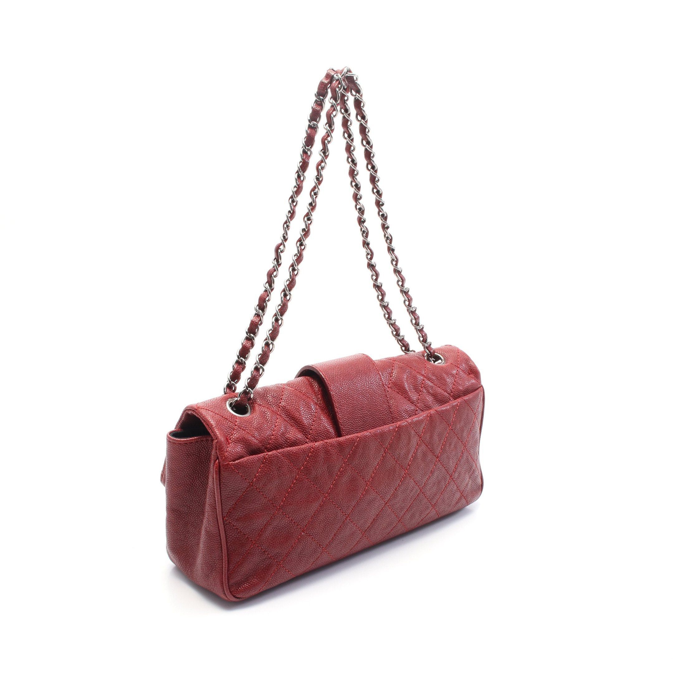 Chanel Chanel 2.55 Matelasse Chain Shoulder Bag Leather Bordeaux Silver Hardware Size ONE SIZE - 2 Thumbnail