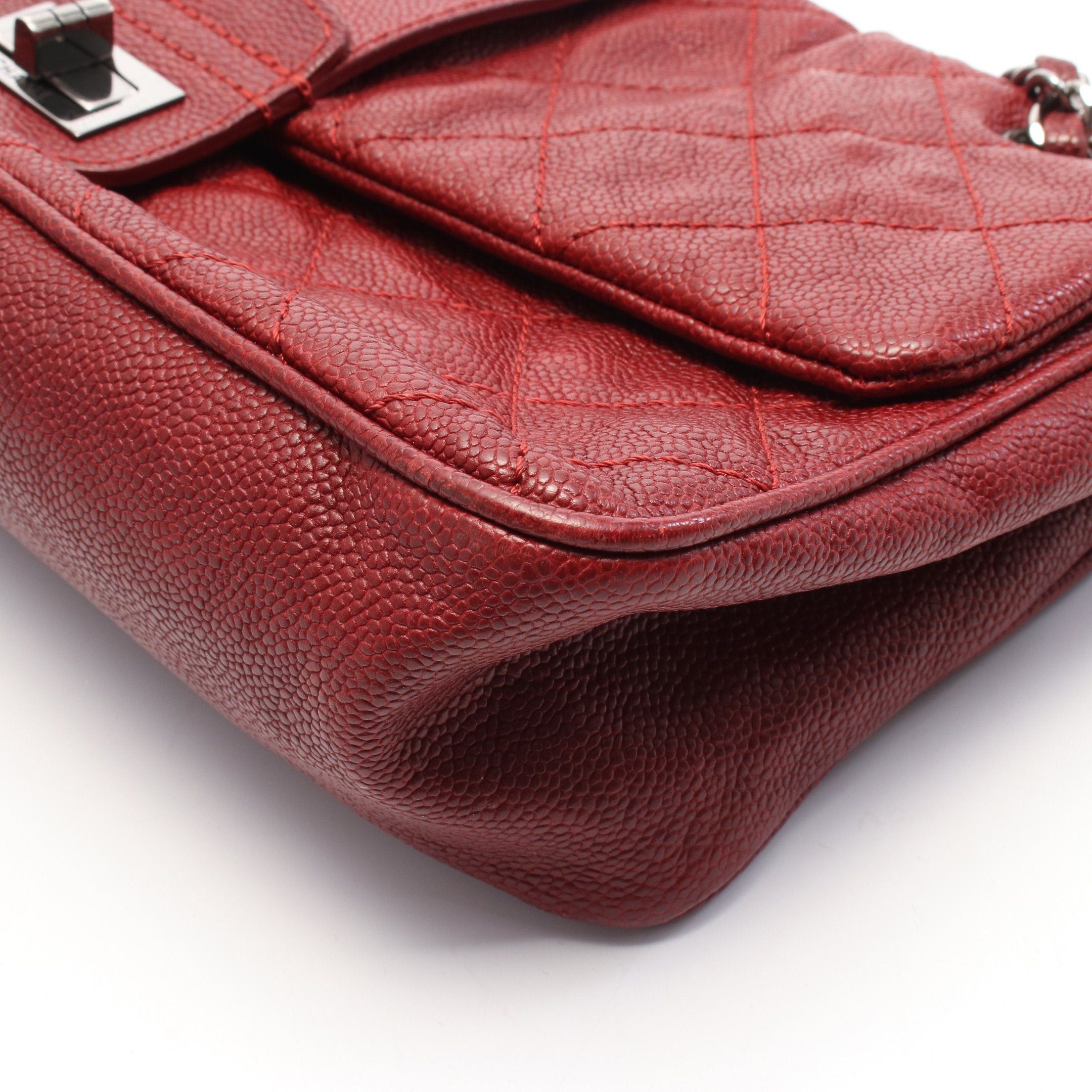 Chanel Chanel 2.55 Matelasse Chain Shoulder Bag Leather Bordeaux Silver Hardware Size ONE SIZE - 6 Thumbnail