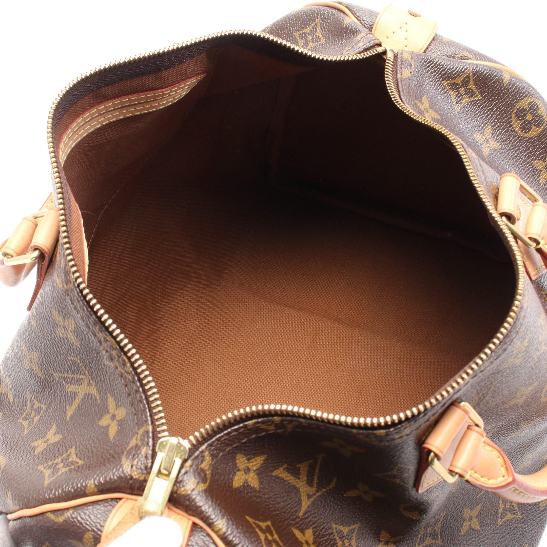 Louis Vuitton Louis Vuitton Speedy 35 Monogram Handbag Leather Brown Size ONE SIZE - 3 Thumbnail