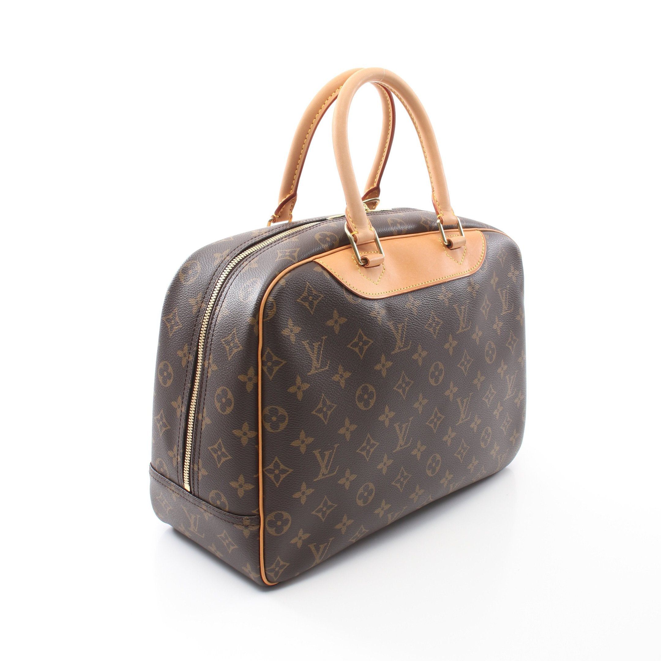 Louis Vuitton Louis Vuitton Deauville Bowling Vanity Monogram Handbag Leather Brown Size ONE SIZE - 2 Thumbnail