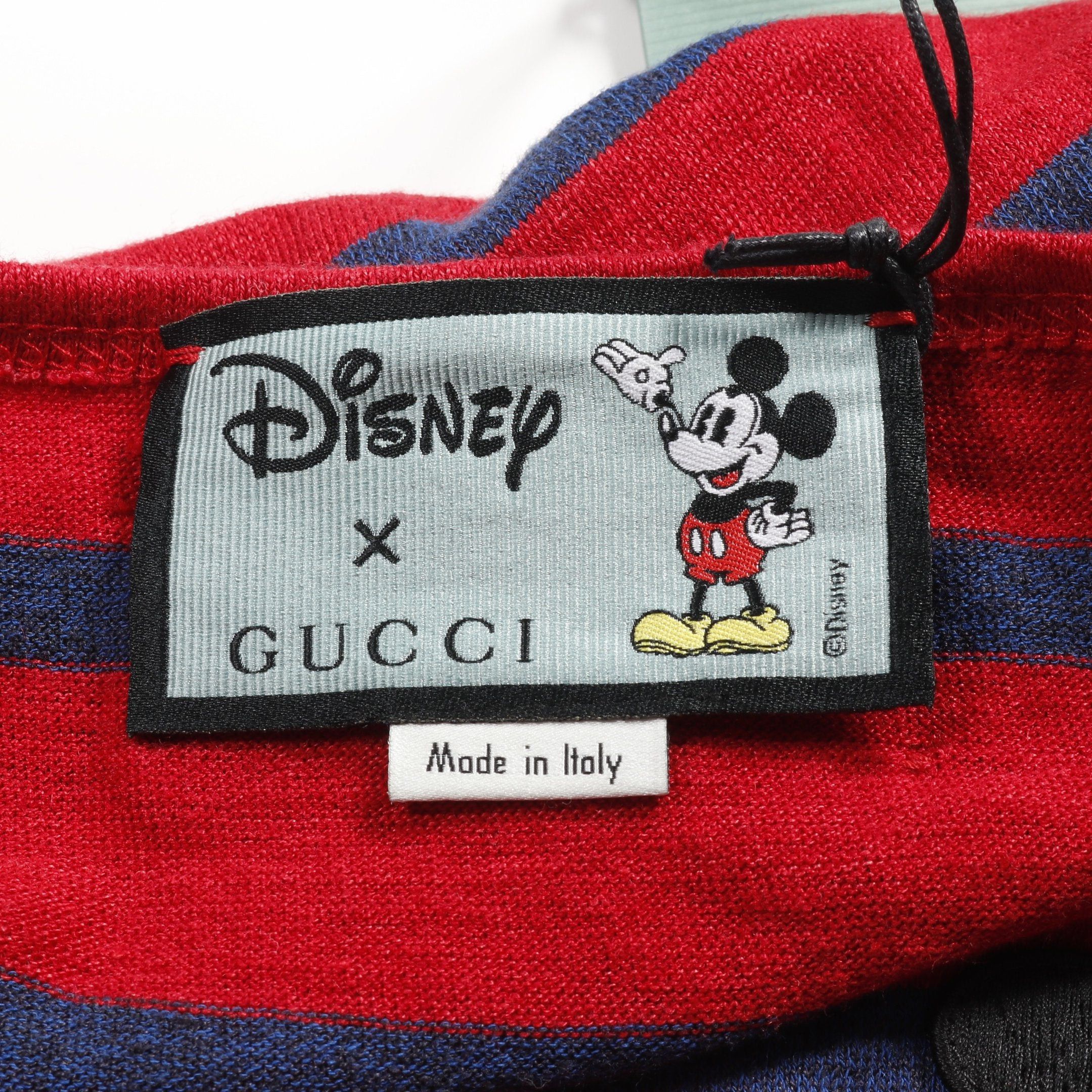 Gucci Gucci Gucci * Disney T-Shirt Stripes Linen Cotton Red Navy Size ONE SIZE - 3 Thumbnail