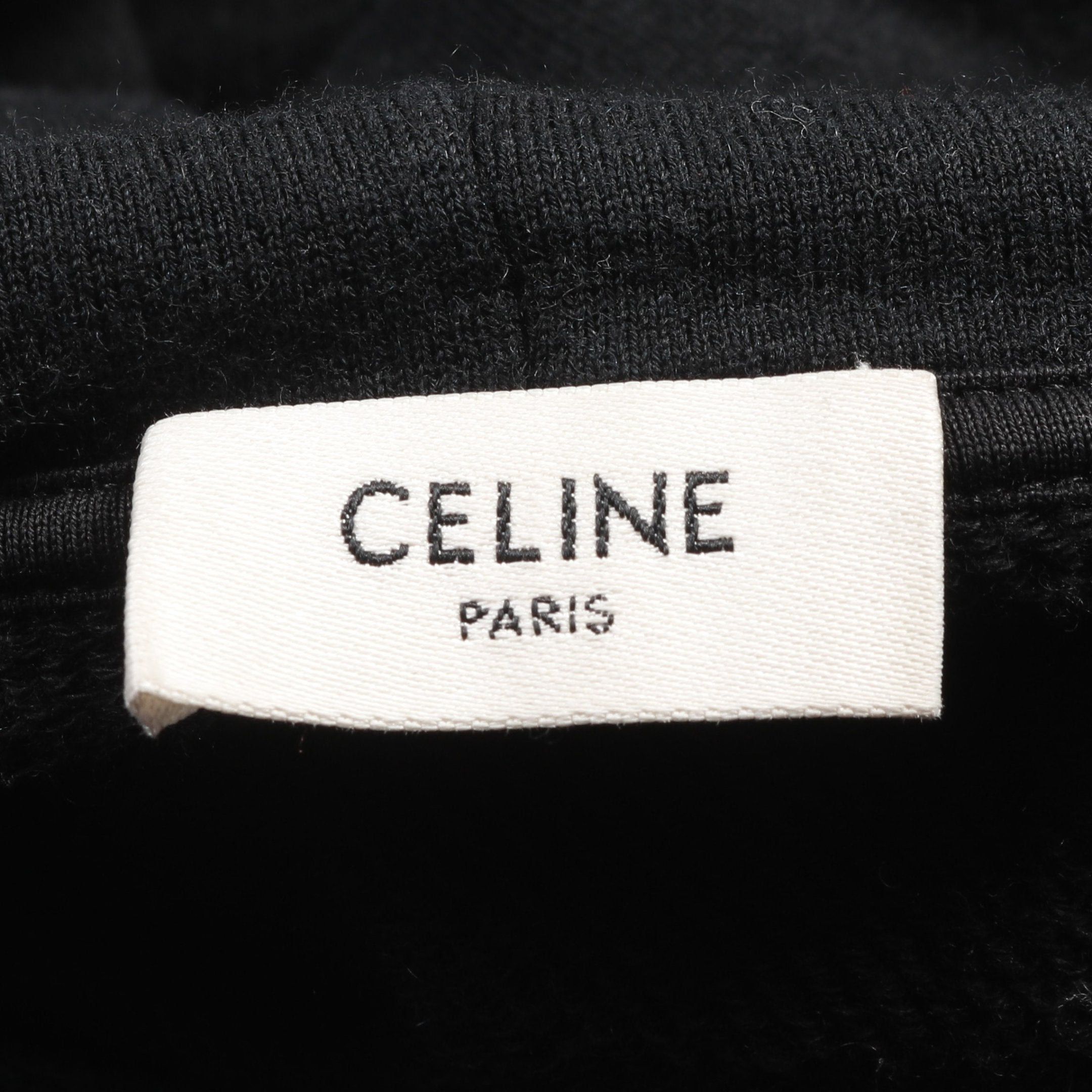 Celine Celine Triomphe Embroidery Pullover Hoodie Cotton Cashmere Black Size ONE SIZE - 3 Thumbnail