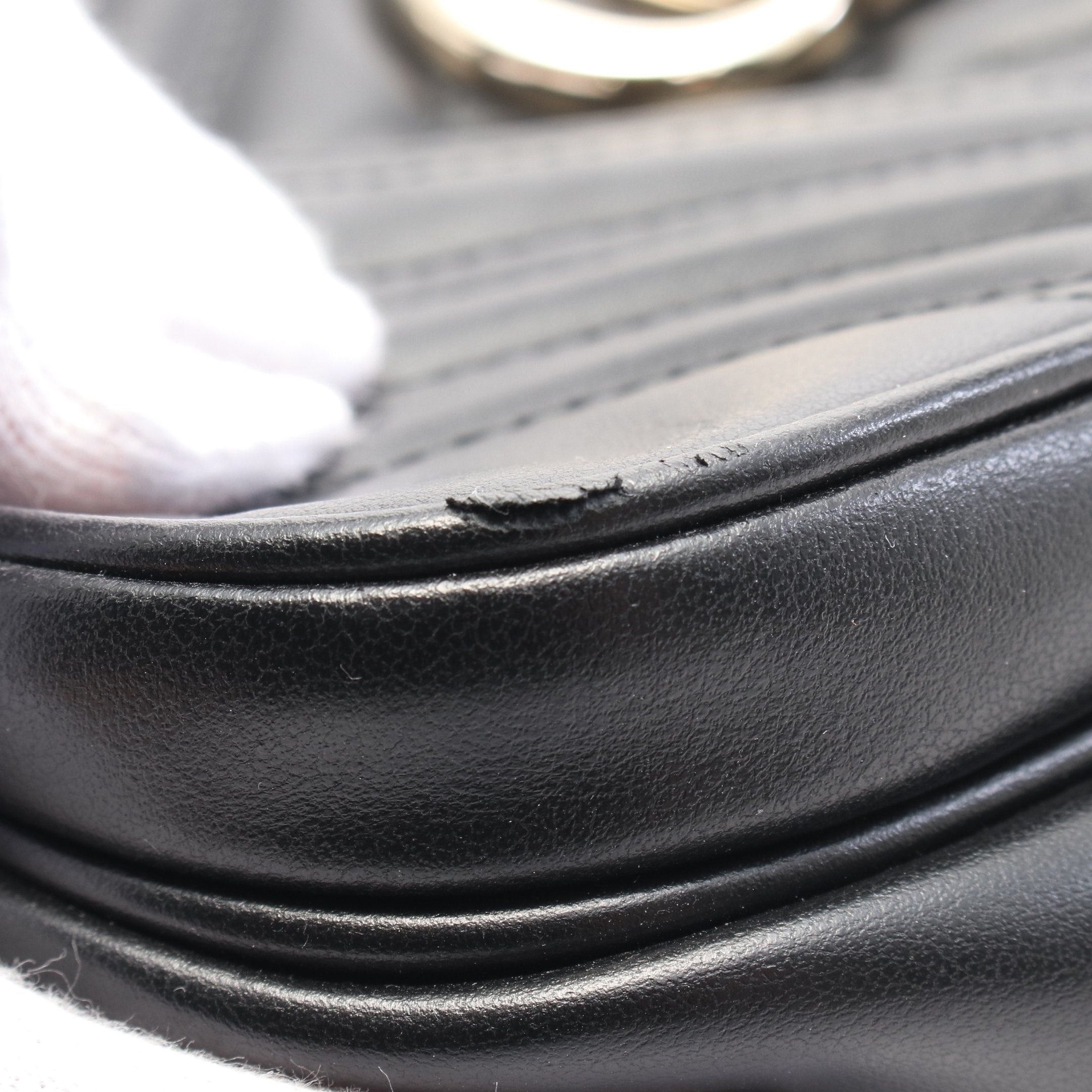 Gucci Gucci Gg Marmont Small Shoulder Bag Leather Black Size ONE SIZE - 5 Thumbnail