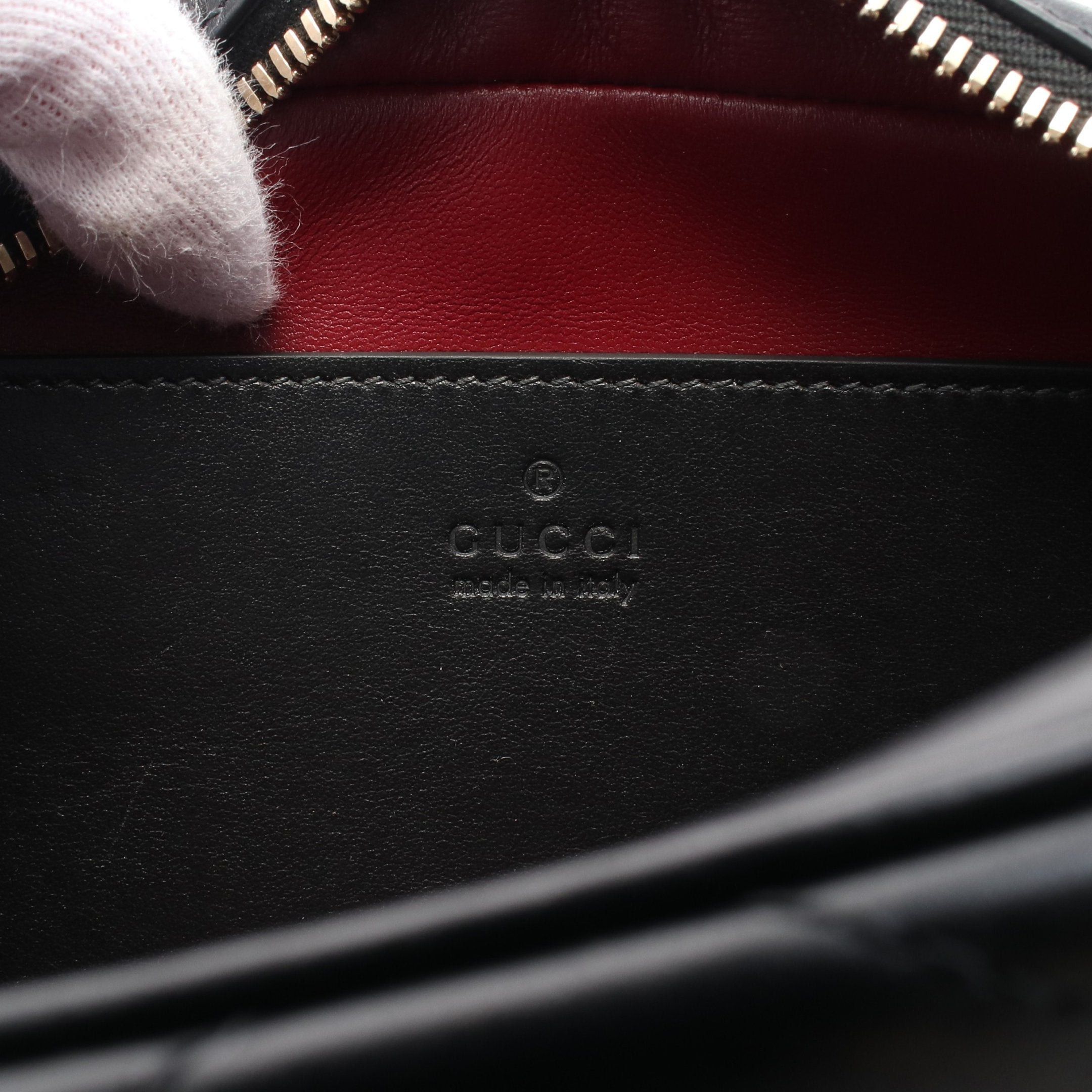 Gucci Gucci Gg Marmont Small Shoulder Bag Leather Black Size ONE SIZE - 4 Thumbnail