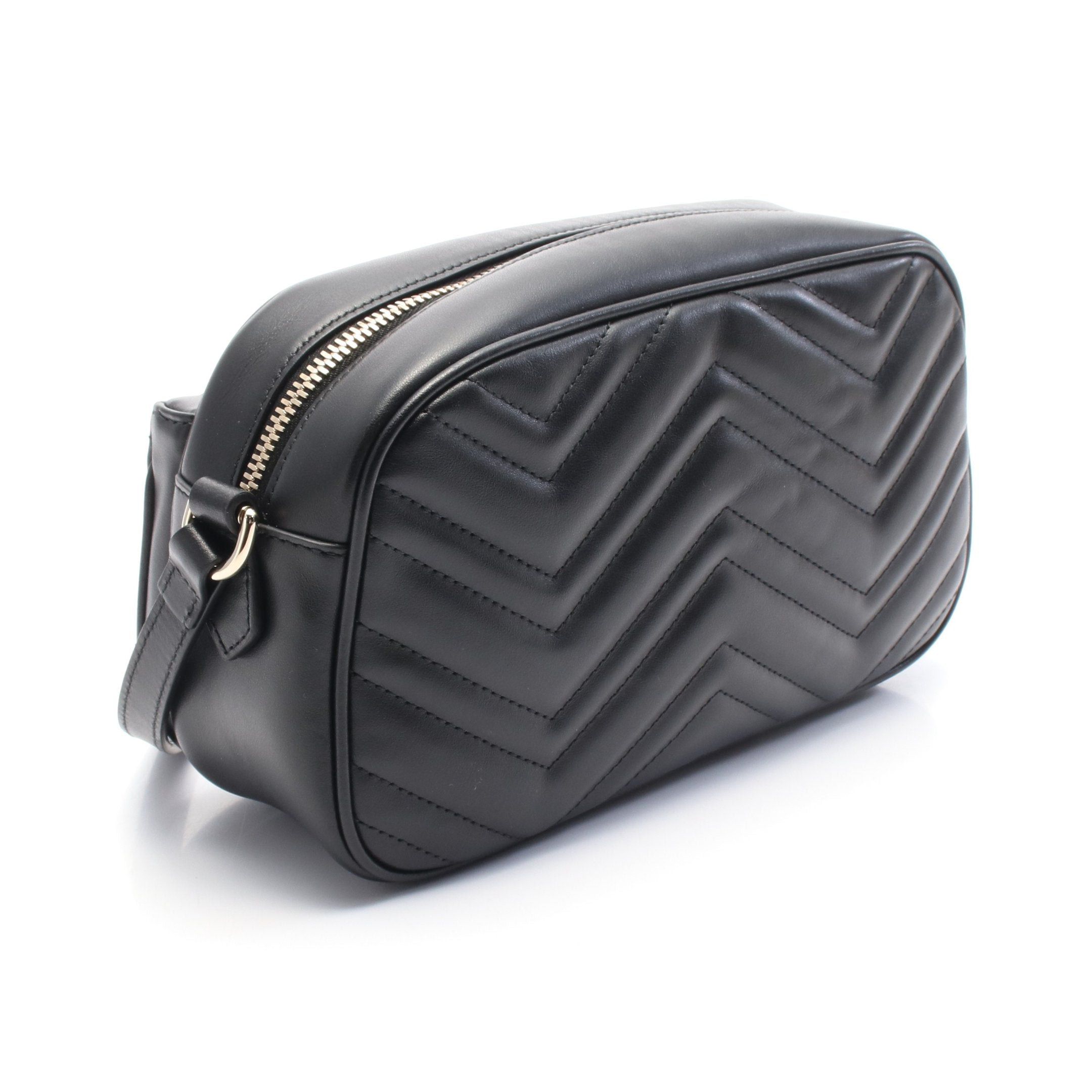 Gucci Gucci Gg Marmont Small Shoulder Bag Leather Black Size ONE SIZE - 2 Thumbnail