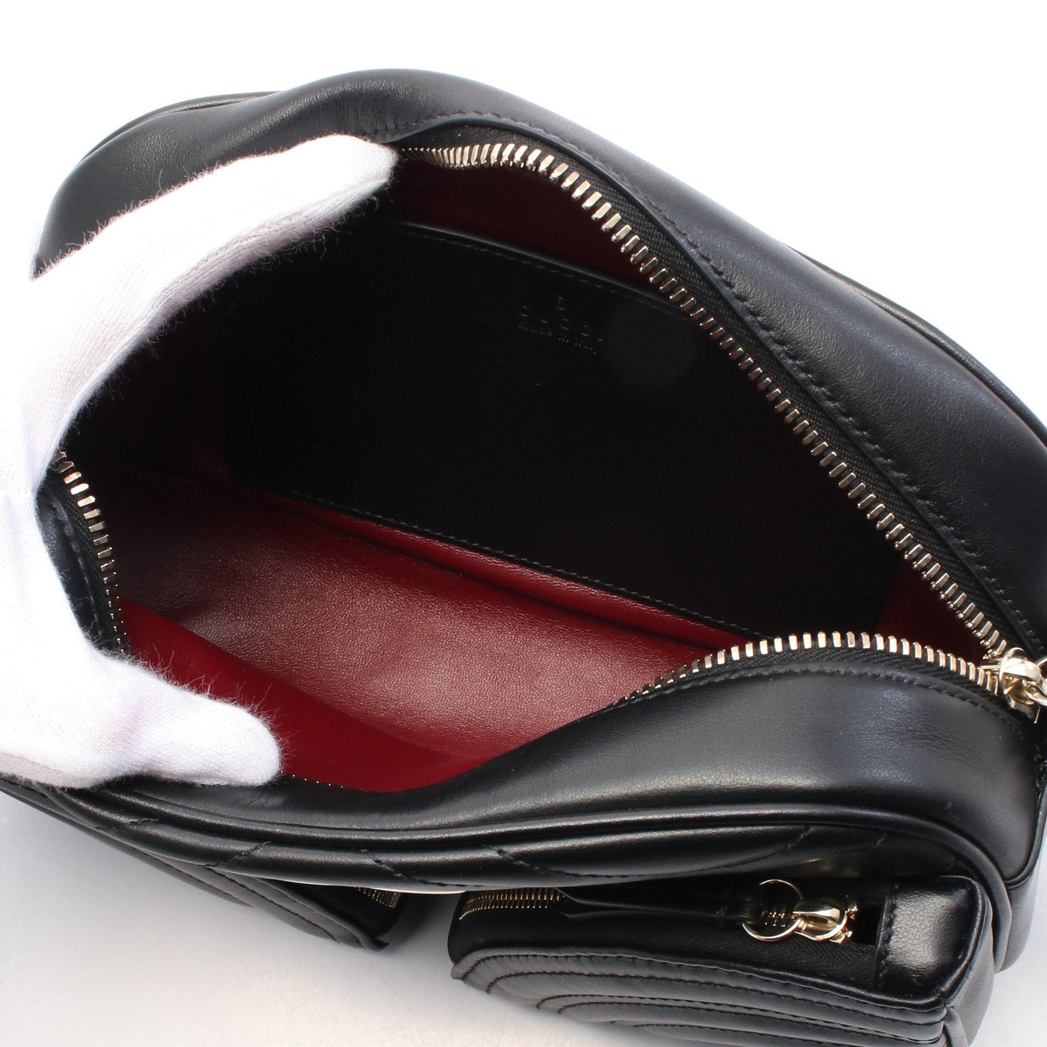 Gucci Gucci Gg Marmont Small Shoulder Bag Leather Black Size ONE SIZE - 3 Thumbnail