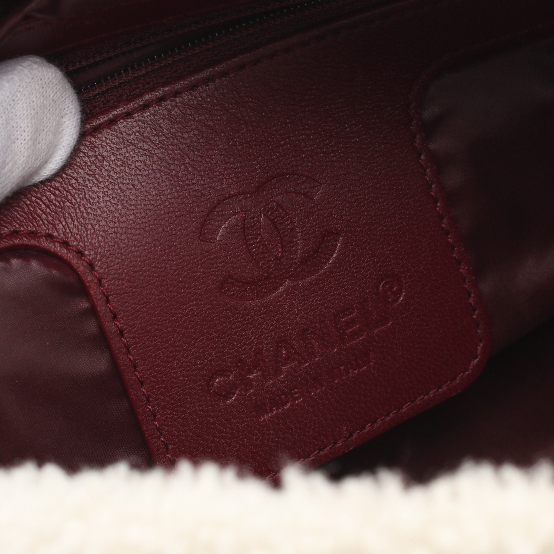 Chanel Chanel Coco Mark Body Bag Waist Fabric Off White Silver Hardware Size ONE SIZE - 4 Thumbnail