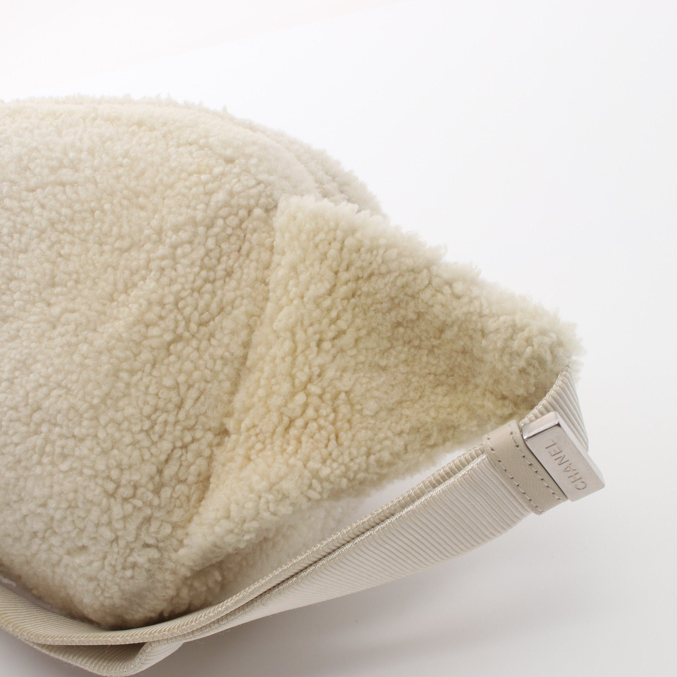 Chanel Chanel Coco Mark Body Bag Waist Fabric Off White Silver Hardware Size ONE SIZE - 8 Thumbnail