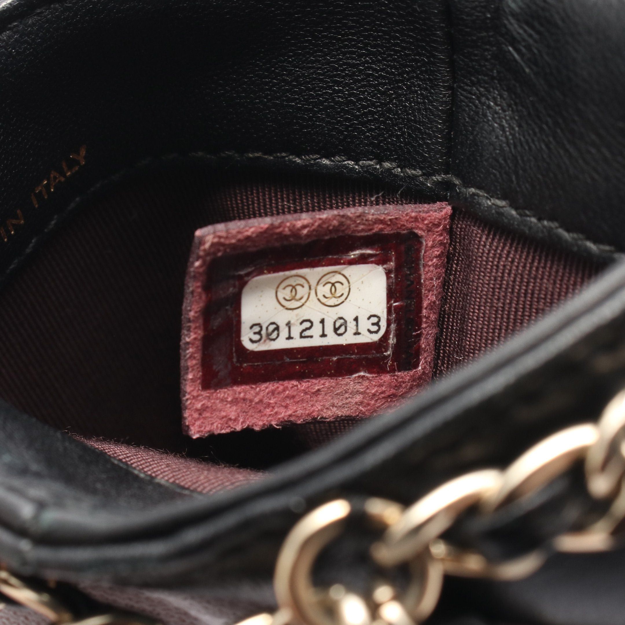 Chanel Chanel Coco Mark Phone Holder Chain Shoulder Bag Leather Black Gold Hardware Size ONE SIZE - 5 Thumbnail