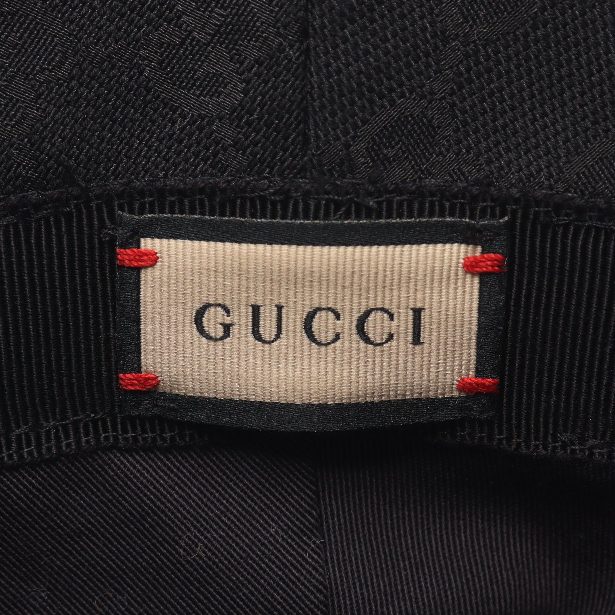 Gucci Gucci Gg Marmont Canvas Hat Cotton Black Size ONE SIZE - 4 Thumbnail