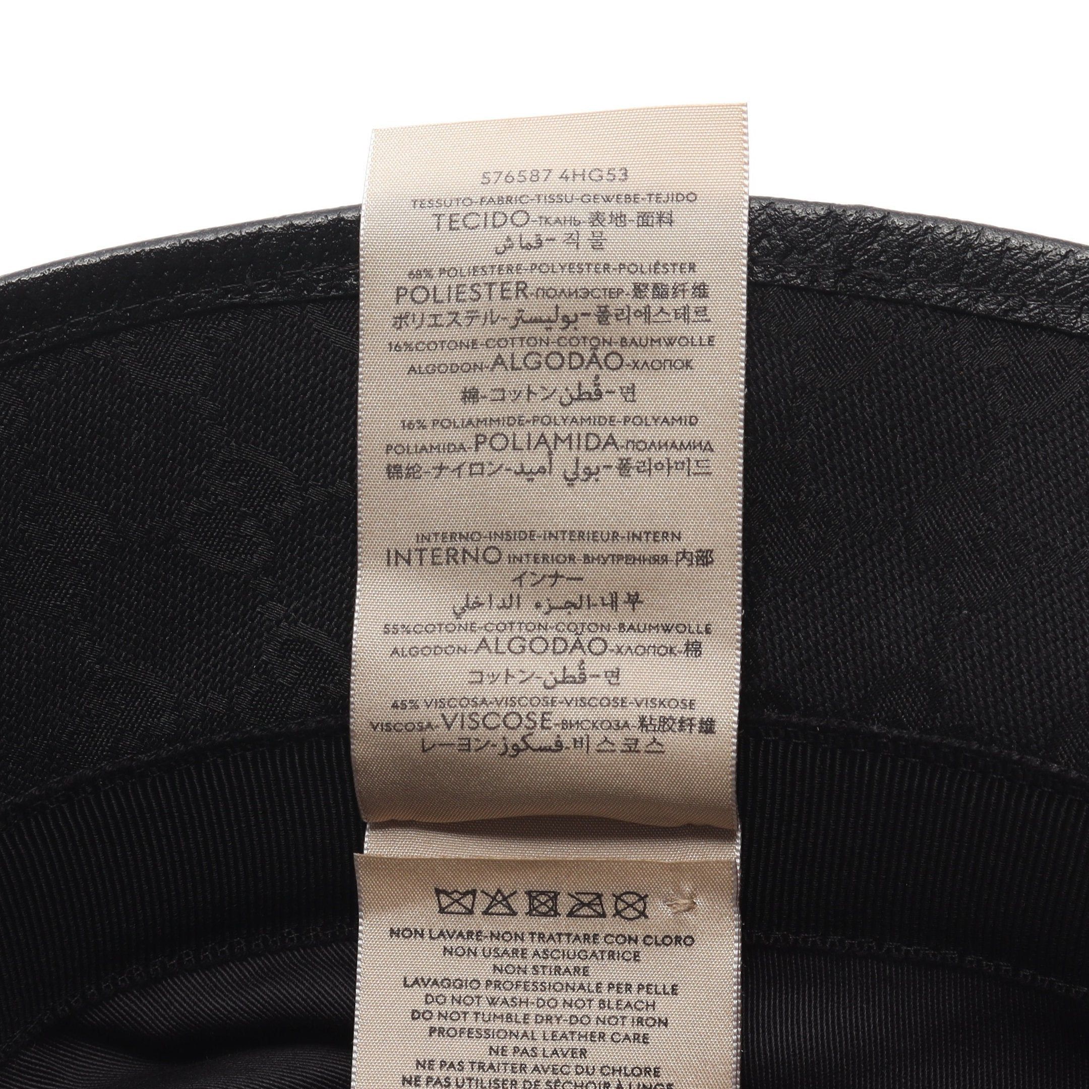Gucci Gucci Gg Marmont Canvas Hat Cotton Black Size ONE SIZE - 5 Thumbnail