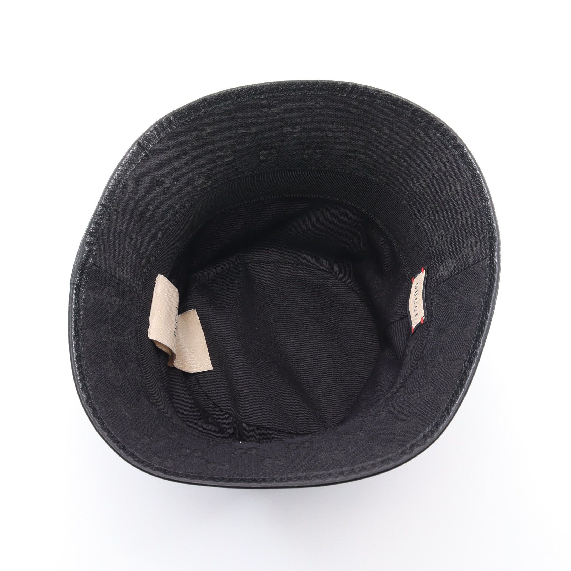 Gucci Gucci Gg Marmont Canvas Hat Cotton Black Size ONE SIZE - 3 Thumbnail