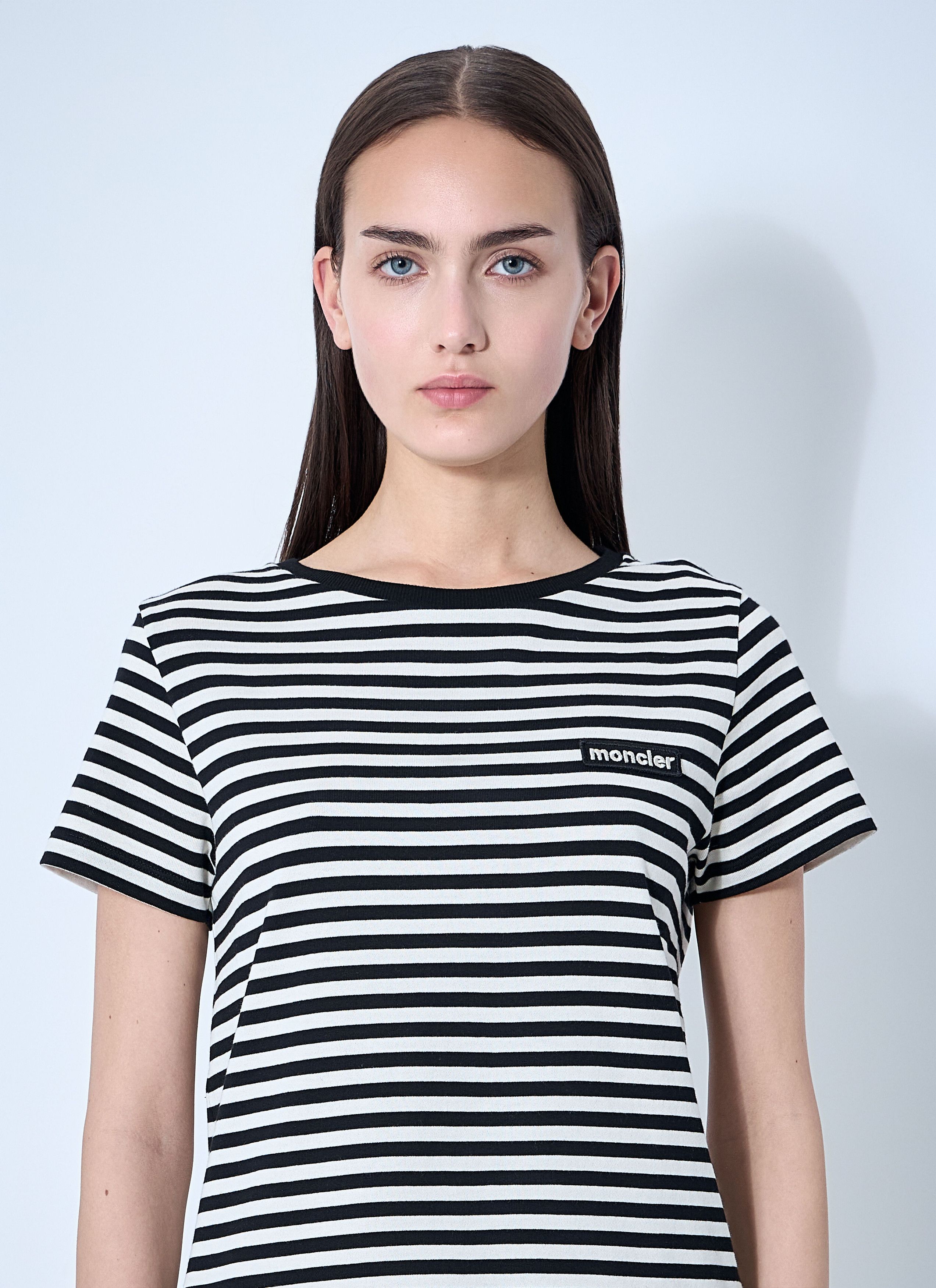 Moncler Striped Logo Motif T-Shirt Size XS / US 0-2 / IT 36-38 - 5 Thumbnail