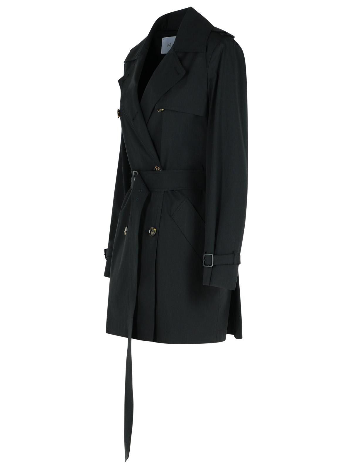 Max Mara MAX MARA 'Landa' Black Cotton Trench Coat Size S / US 4 / IT 40 - 2 Thumbnail