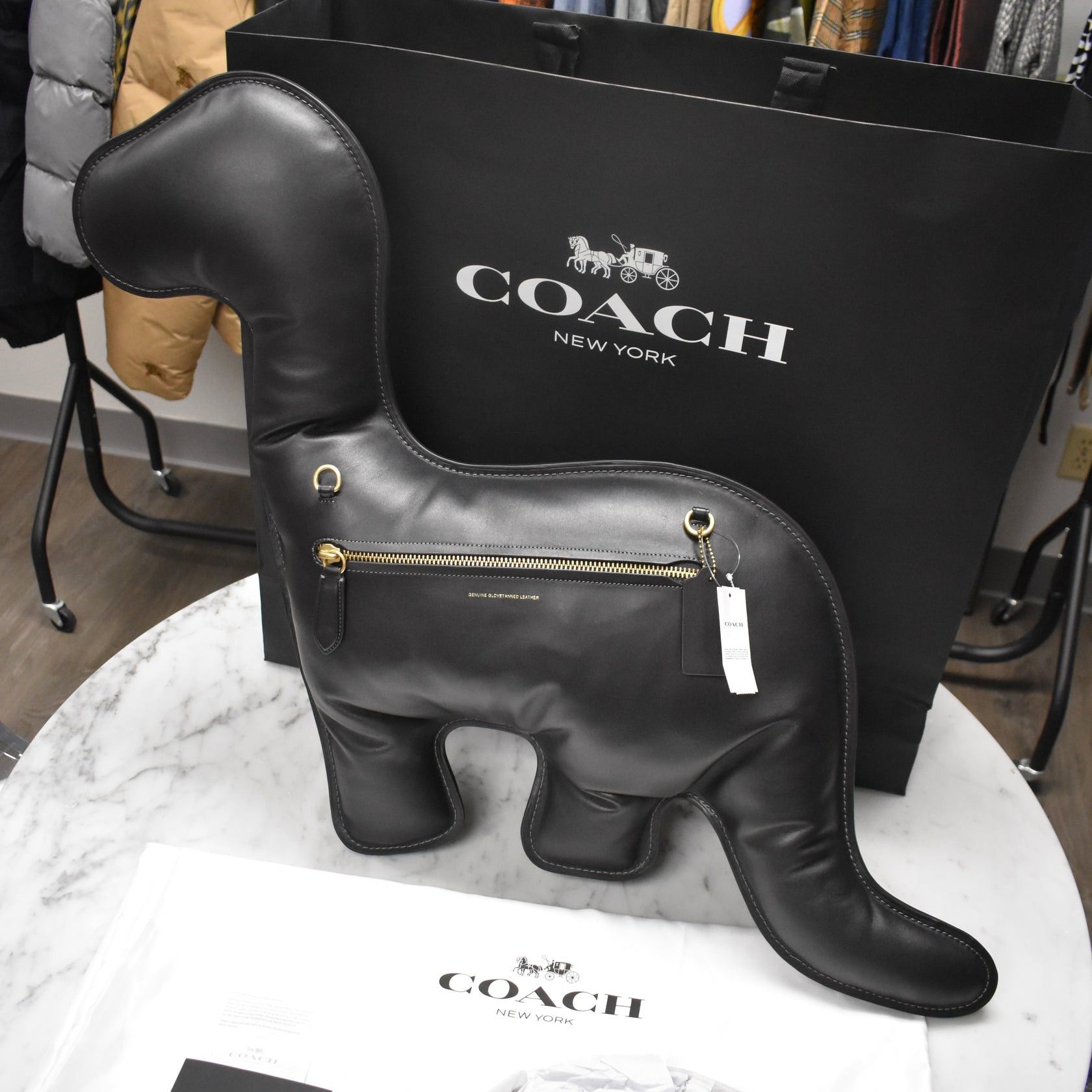 Coach Coach Dino Kisslock Frame Bag Black Leather Size ONE SIZE - 3 Thumbnail