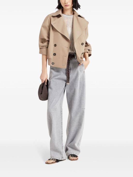 Brunello Cucinelli BRUNELLO CUCINELLI Women Sweater MCO559400 CJK08 Beige Size L / US 10 / IT 46 - 3 Thumbnail