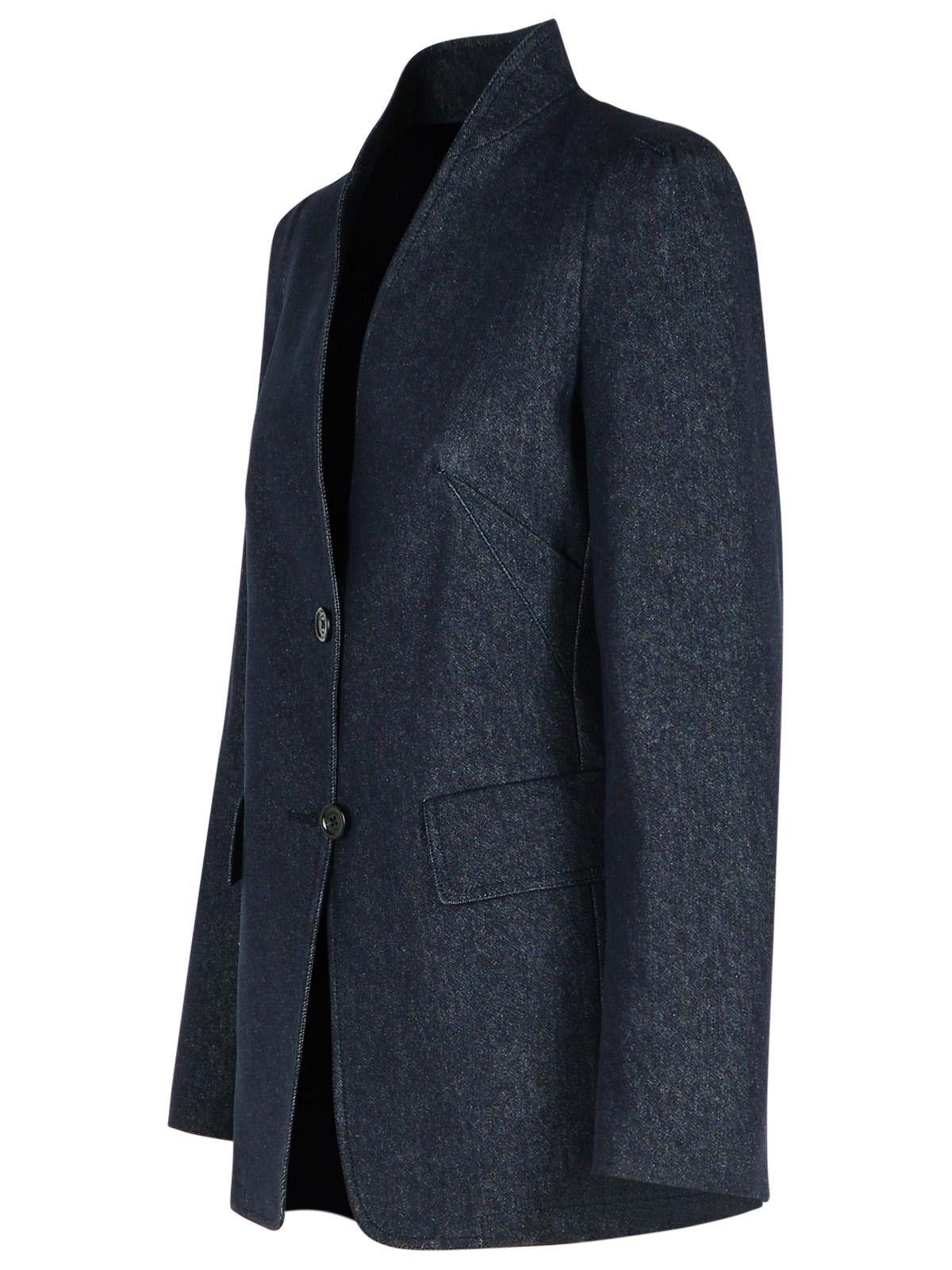 Max Mara MAX MARA 'Beatrice' Blue Cotton Blazer Size M / US 6-8 / IT 42-44 - 2 Thumbnail