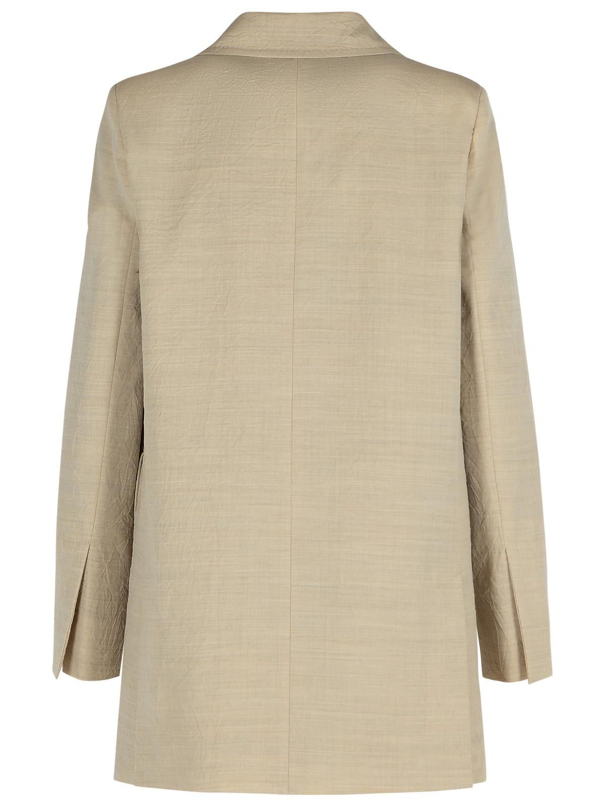 Max Mara MAX MARA 'Acacia' Beige Virgin Wool Jacket Size M / US 6-8 / IT 42-44 - 3 Thumbnail