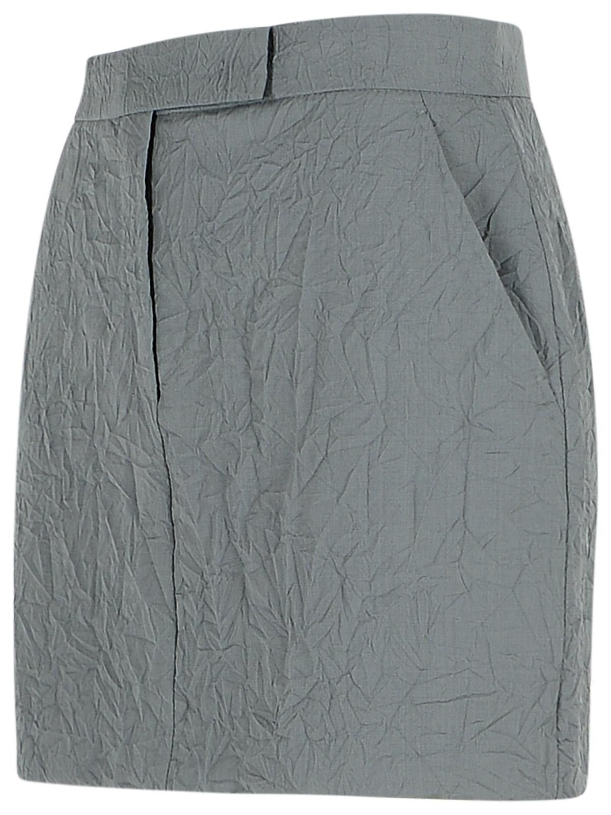 Max Mara MAX MARA 'Abate' Grey Virgin Wool Skirt Size 27" / US 4 / IT 40 - 2 Thumbnail