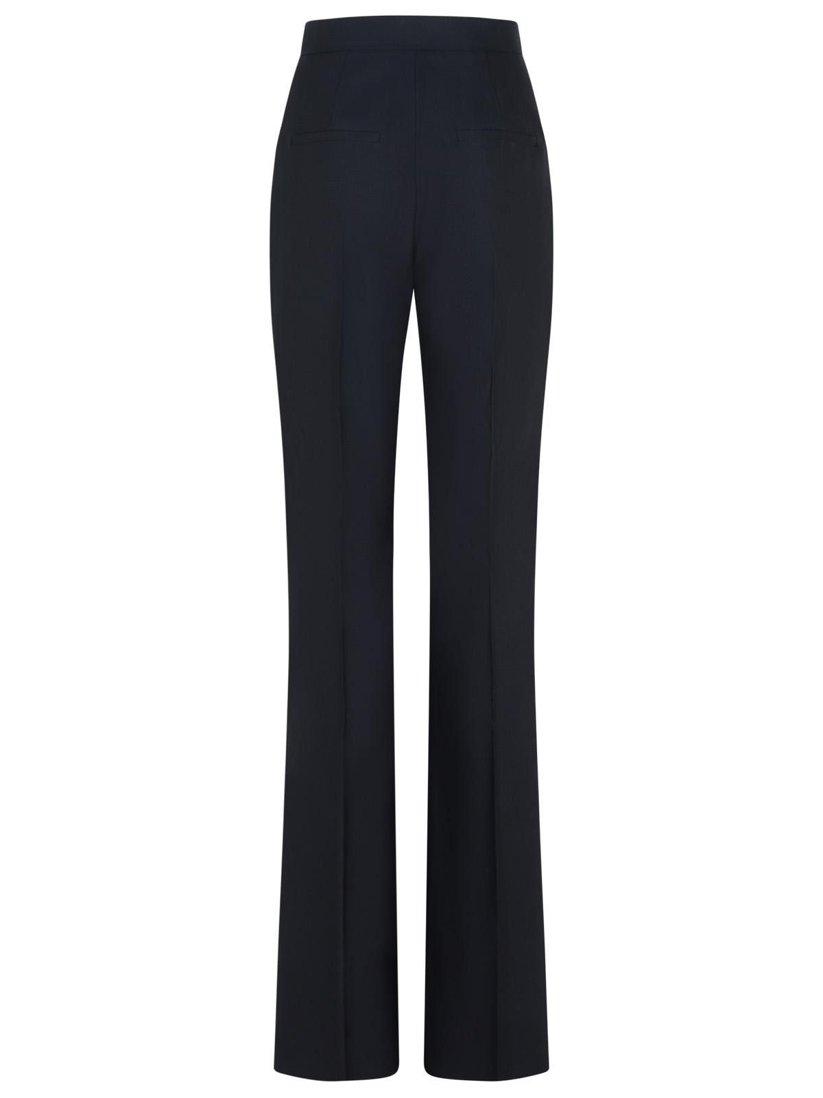 Max Mara MAX MARA 'Delfino' Black Virgin Wool Blend Pants Size 26" / US 2 / IT 38 - 3 Thumbnail