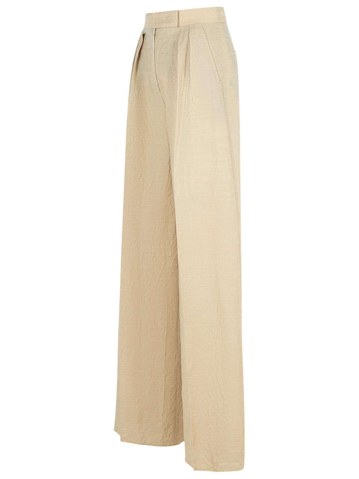 Max Mara MAX MARA 'Acinoso' Beige Fine Wool Pants Size 26" / US 2 / IT 38 - 2 Thumbnail