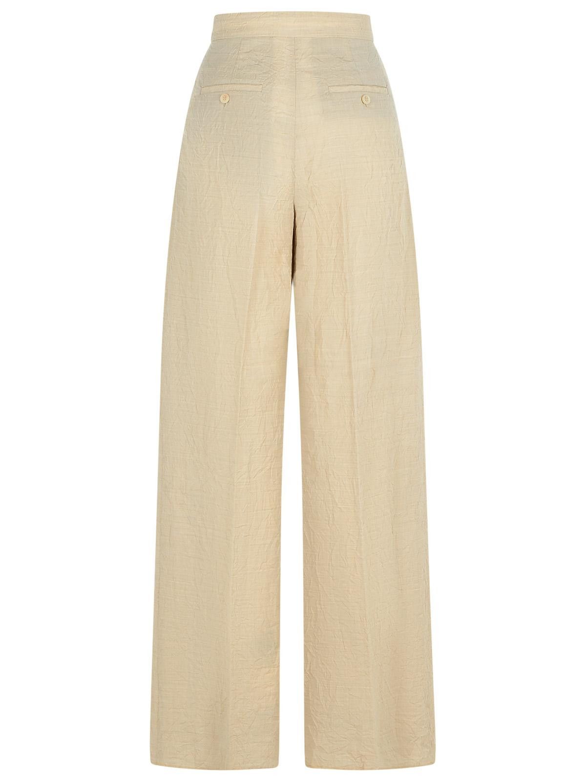 Max Mara MAX MARA 'Acinoso' Beige Fine Wool Pants Size 26" / US 2 / IT 38 - 3 Thumbnail