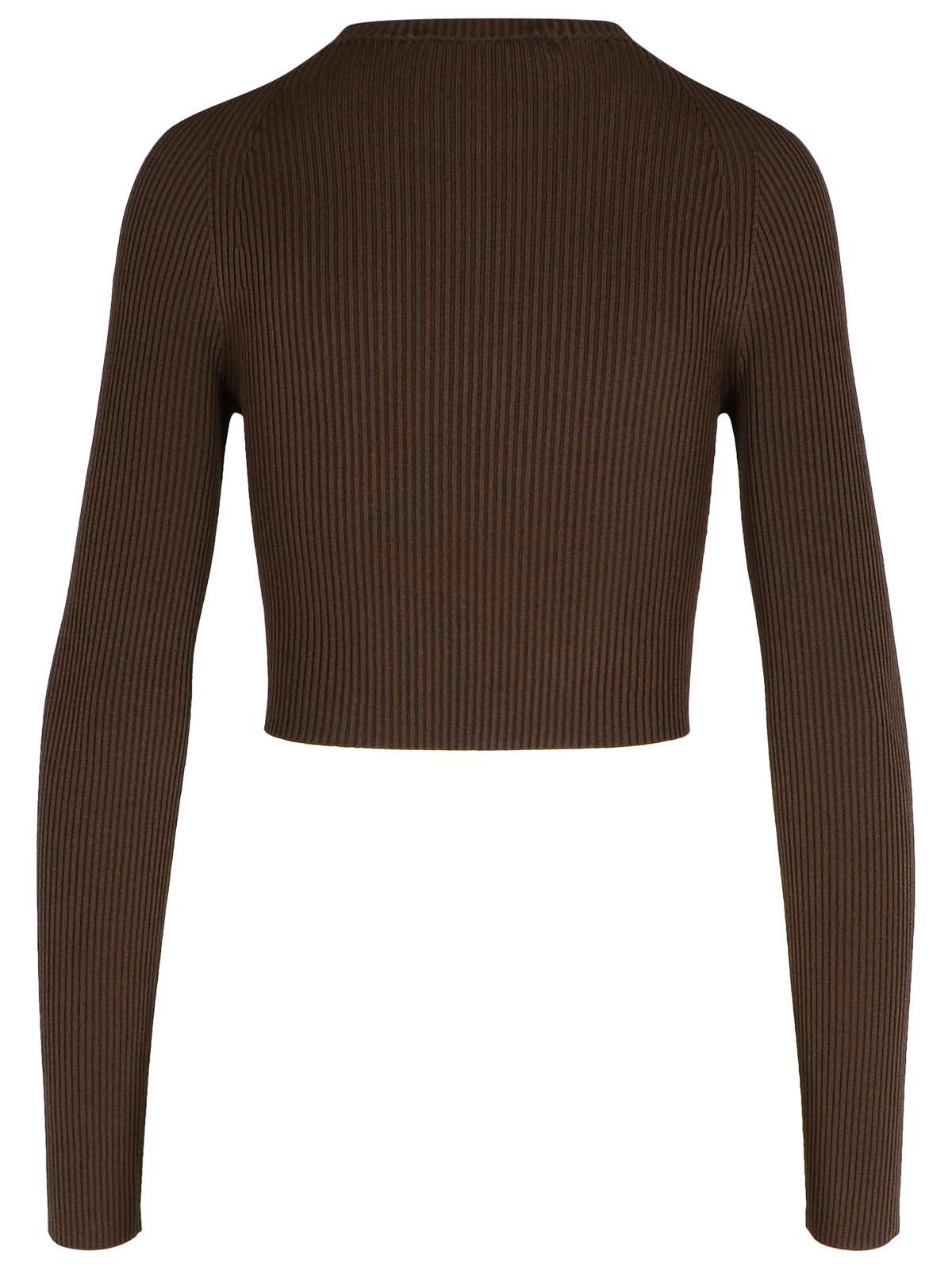 Max Mara MAX MARA 'Ala' Brown Viscose Blend Sweater Size M / US 6-8 / IT 42-44 - 3 Thumbnail