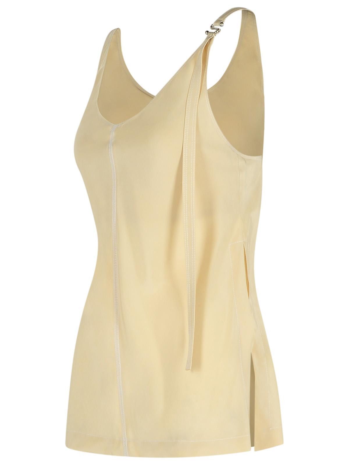 Sportmax SPORTMAX 'Waser' Beige Viscose Tank Top Size XS / US 0-2 / IT 36-38 - 2 Thumbnail