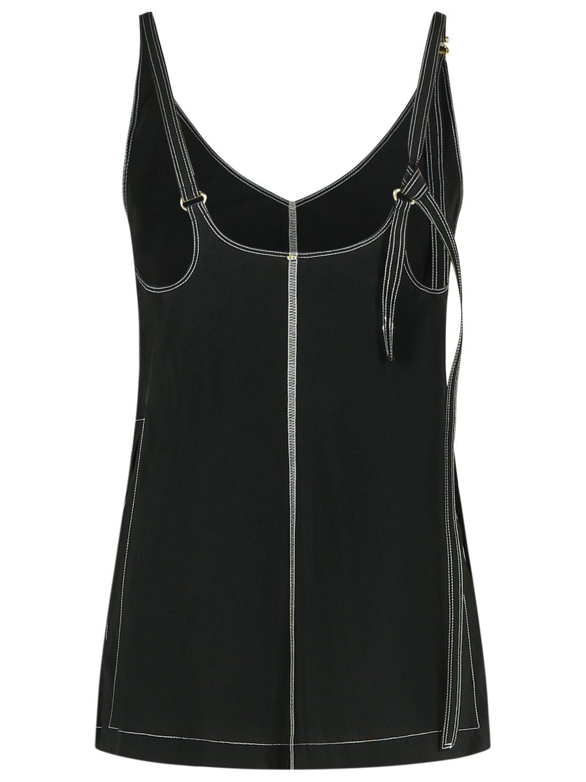 Sportmax SPORTMAX 'Waser' Black Viscossa Tank Top Size M / US 6-8 / IT 42-44 - 3 Thumbnail