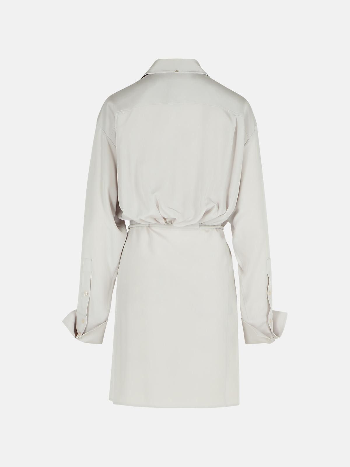 Sportmax SPORTMAX 'Eolie' Grey Silk Dress Size XS / US 0-2 / IT 36-38 - 3 Thumbnail
