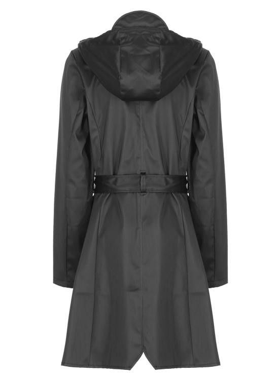 RAINS Women Trench Coats RA18130 CURVE W JACKETBLG Black