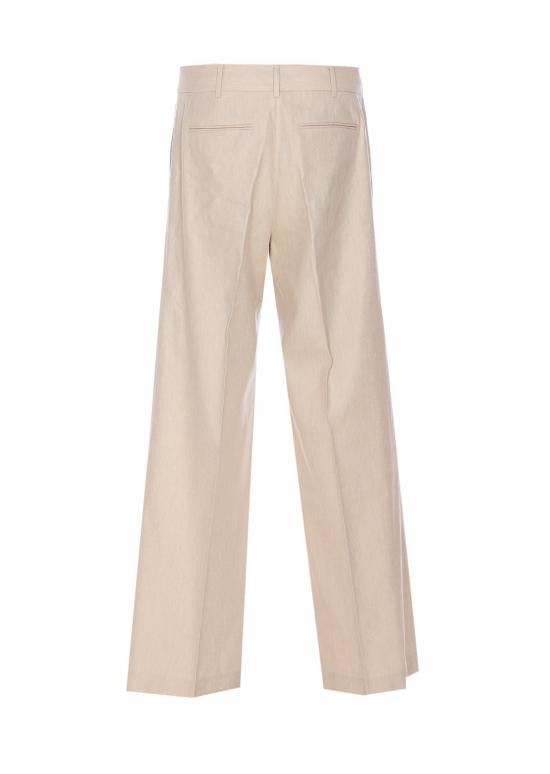 パンツ MICHAEL KORS Women Straight Pants MS530TFH6R 223 Beige Linen and Cotton Twill Wide Leg Pants | Michael Kors [US]