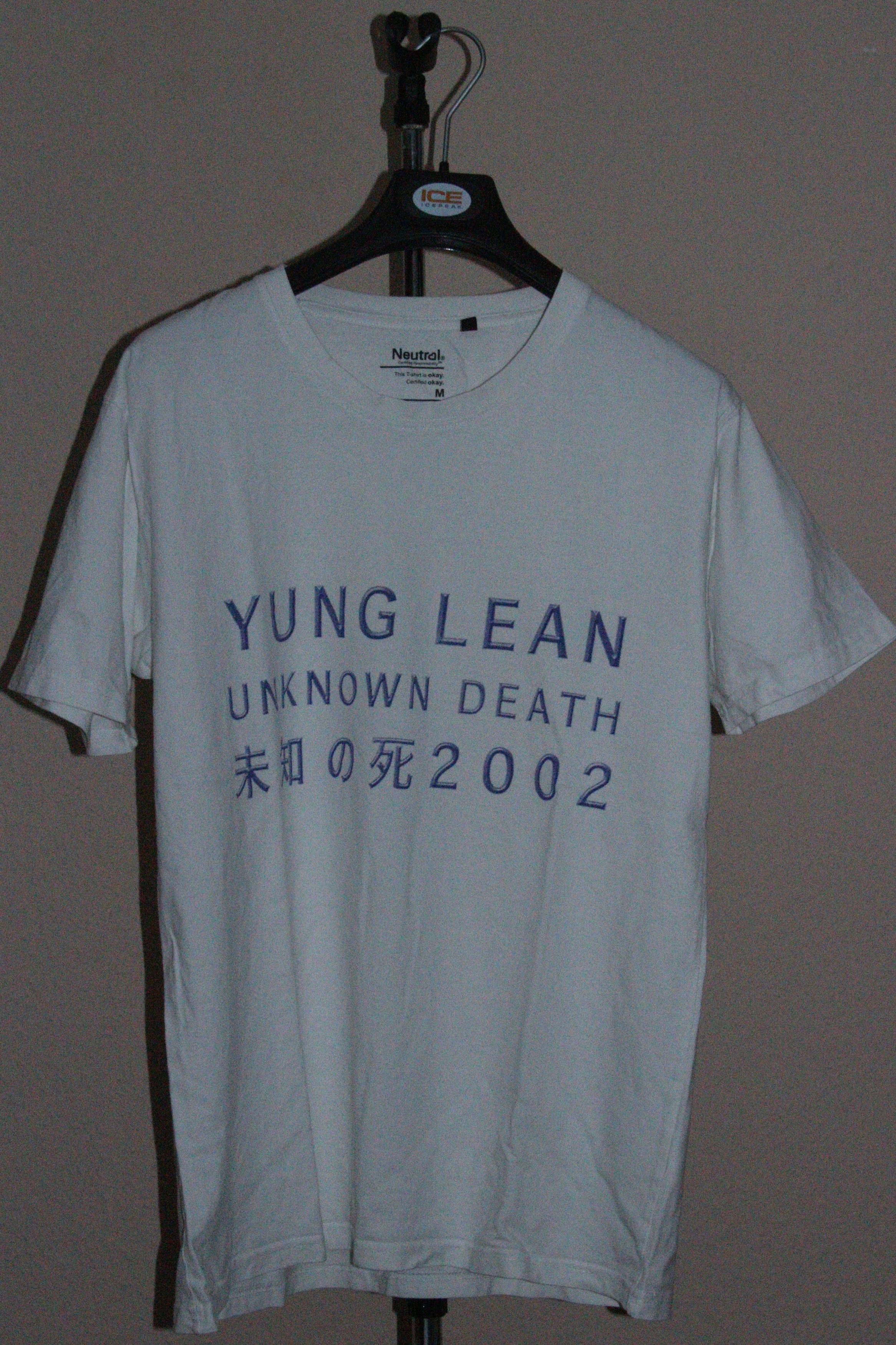 Yung Lean Unknown Death 2002 Tee (white/blue) | Grailed
