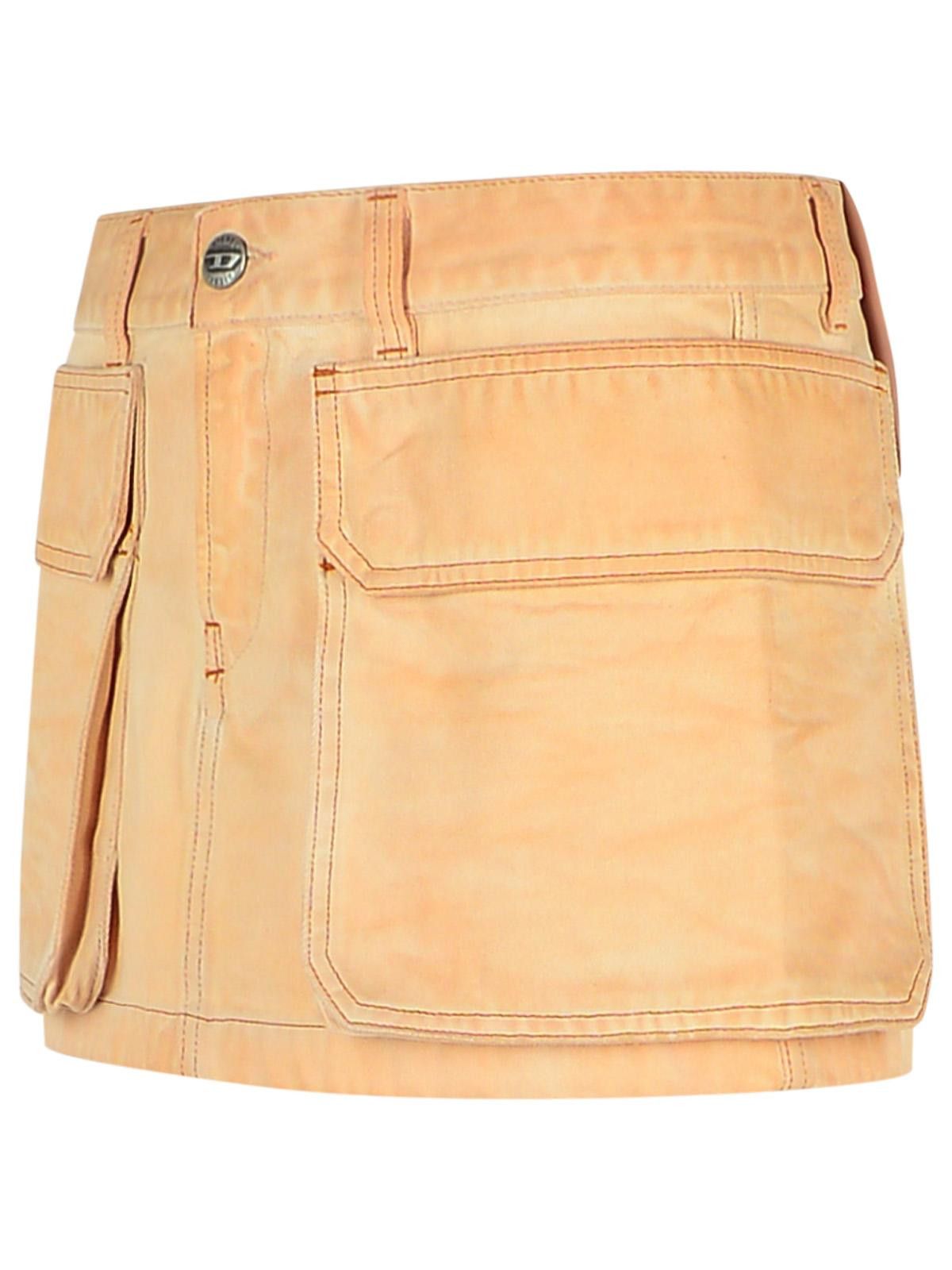 Diesel DIESEL Beige Cotton Miniskirt Size 25" / US 0 / IT 36 - 2 Thumbnail