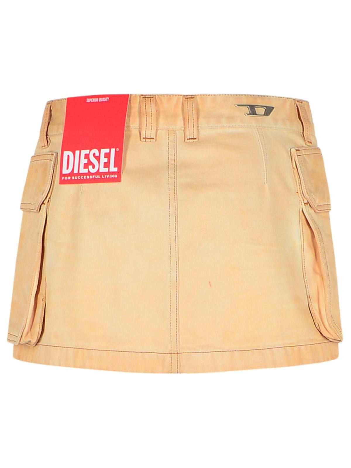 Diesel DIESEL Beige Cotton Miniskirt Size 28" / US 6 / IT 42 - 3 Thumbnail