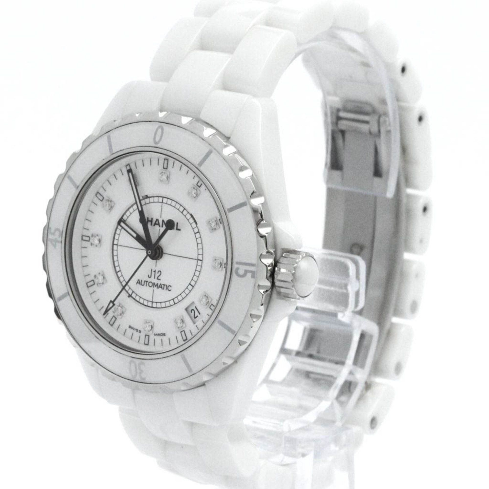 Chanel Polished CHANEL J12 Diamond Ceramic Automatic Mens Watch H1629 BF581641 Size ONE SIZE - 2 Thumbnail