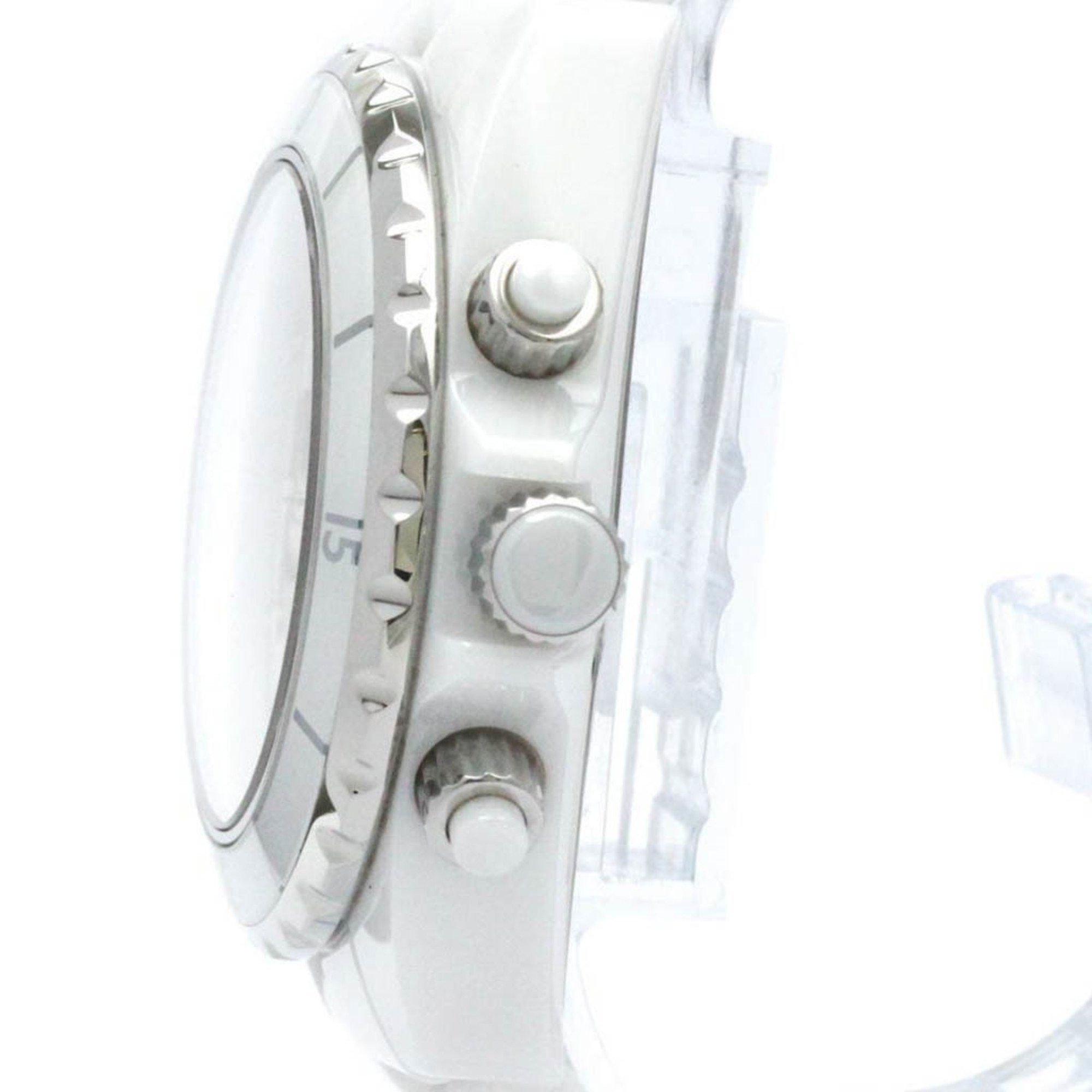 Chanel Polished CHANEL J12 Chronograph Diamond Ceramic Automatic Watch H2009 BF581268 Size ONE SIZE - 4 Thumbnail
