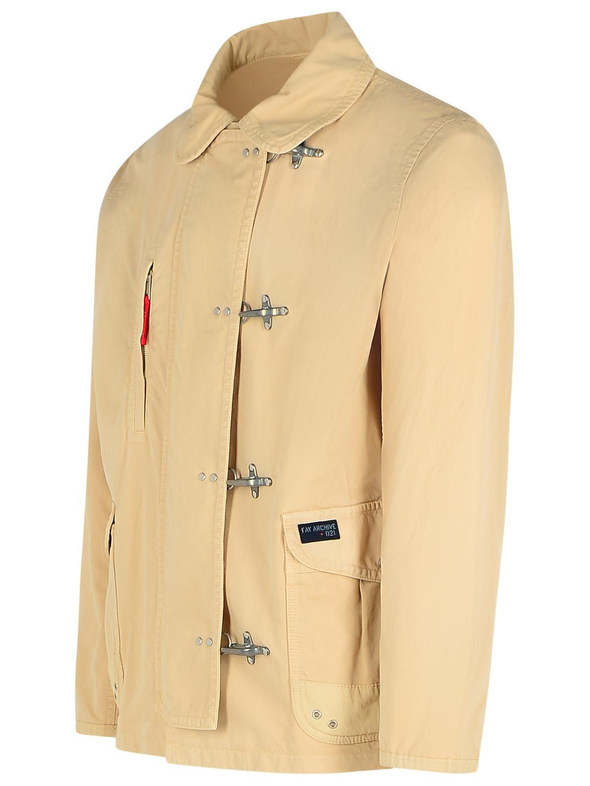 Fay FAY Beige Cotton Jacket Size US XL / EU 56 / 4 - 2 Thumbnail