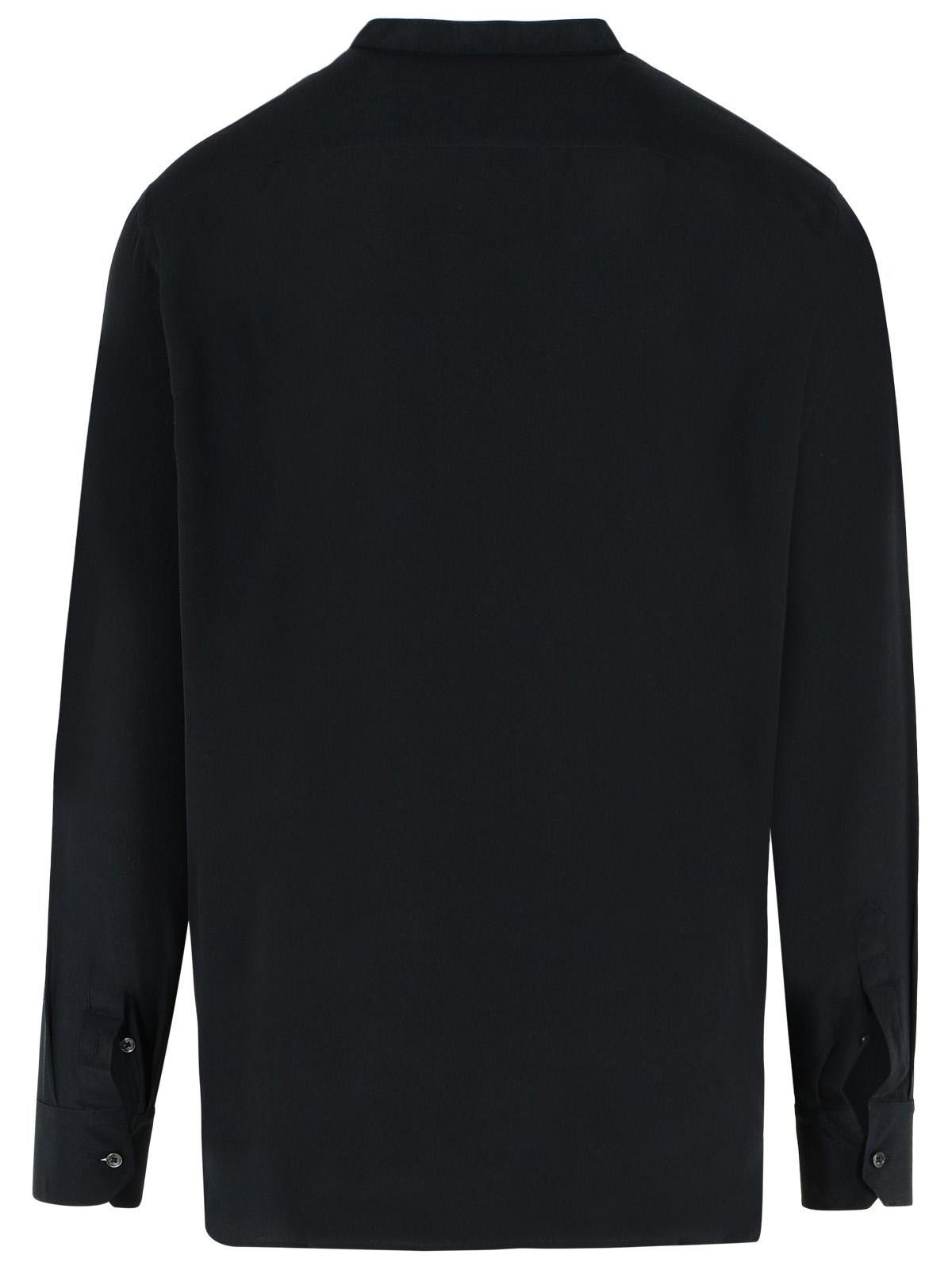 Laneus LANEUS Black Silk Shirt Size US XXL / EU 58 / 5 - 3 Thumbnail