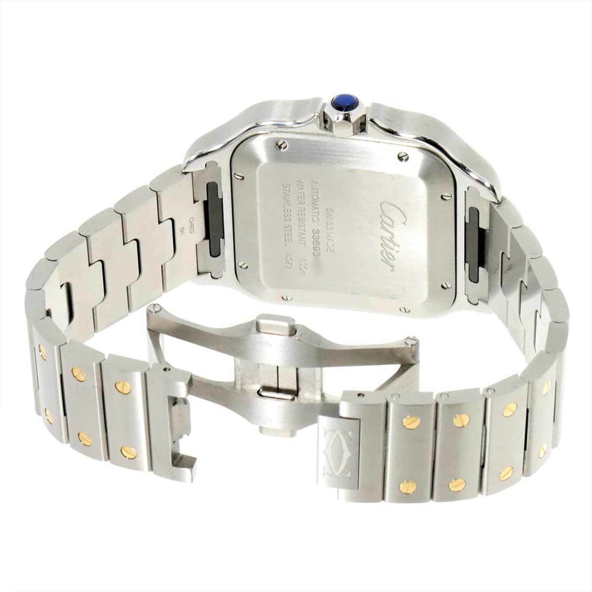 Cartier Cartier Santos de LM Combi W2SA0030 Men's Watch Date Grey K18YG Automatic Size ONE SIZE - 4 Thumbnail