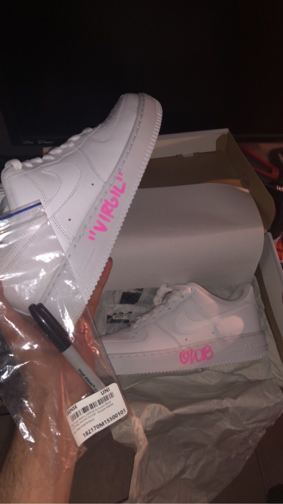 Virgil Abloh Signed, Nike Air Force 1 Ssense x Virgil Abloh