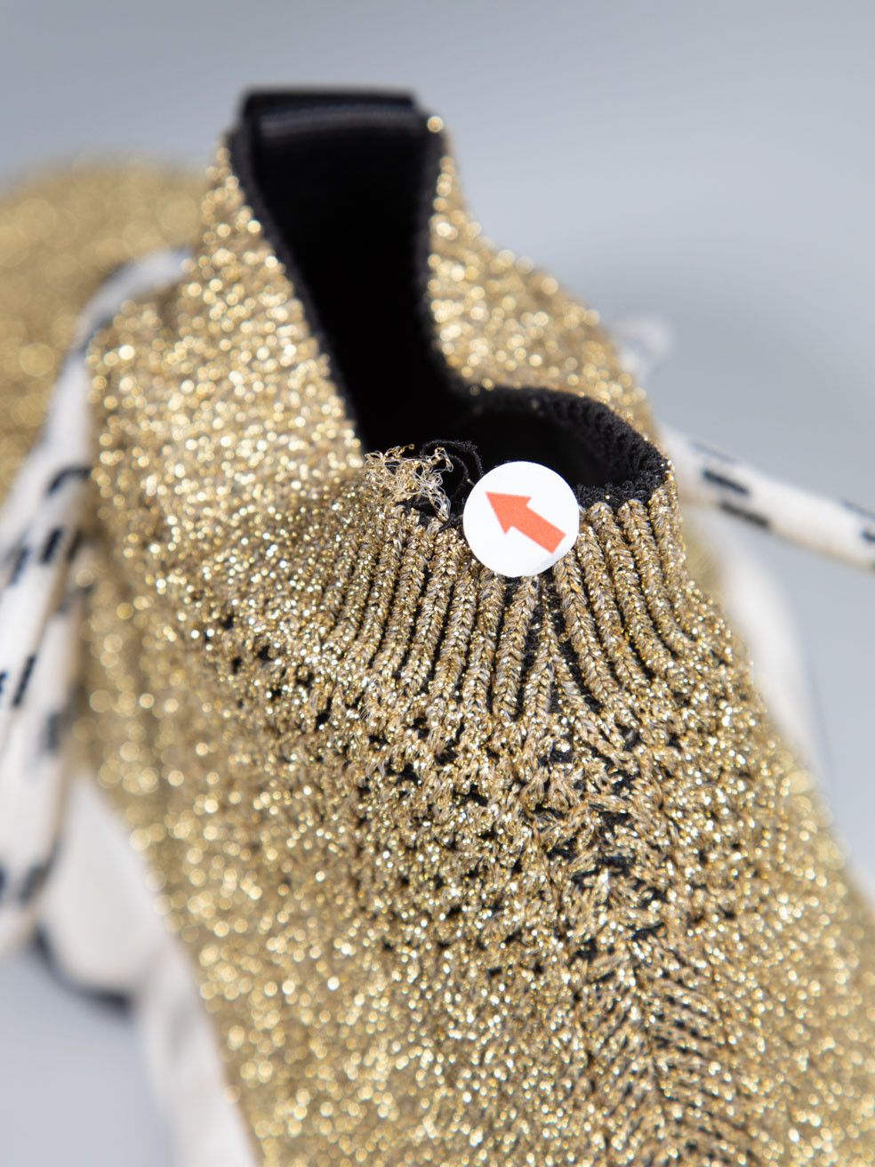 Balenciaga Gold Metallic Speed Lace Up Trainers Size US 5.5 / IT 35.5 - 13 Thumbnail