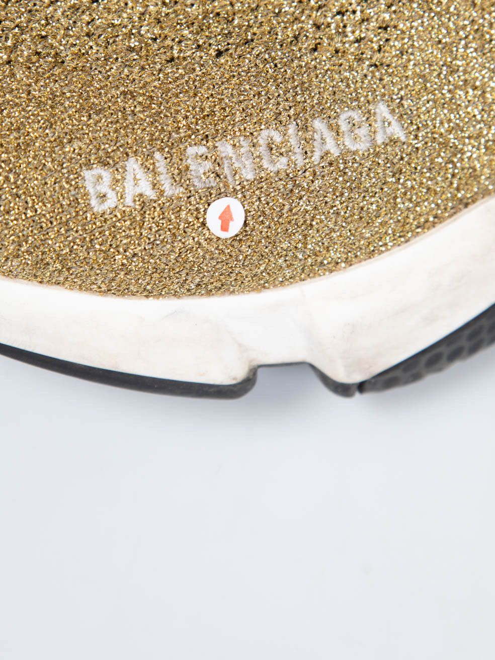 Balenciaga Gold Metallic Speed Lace Up Trainers Size US 5.5 / IT 35.5 - 10 Thumbnail