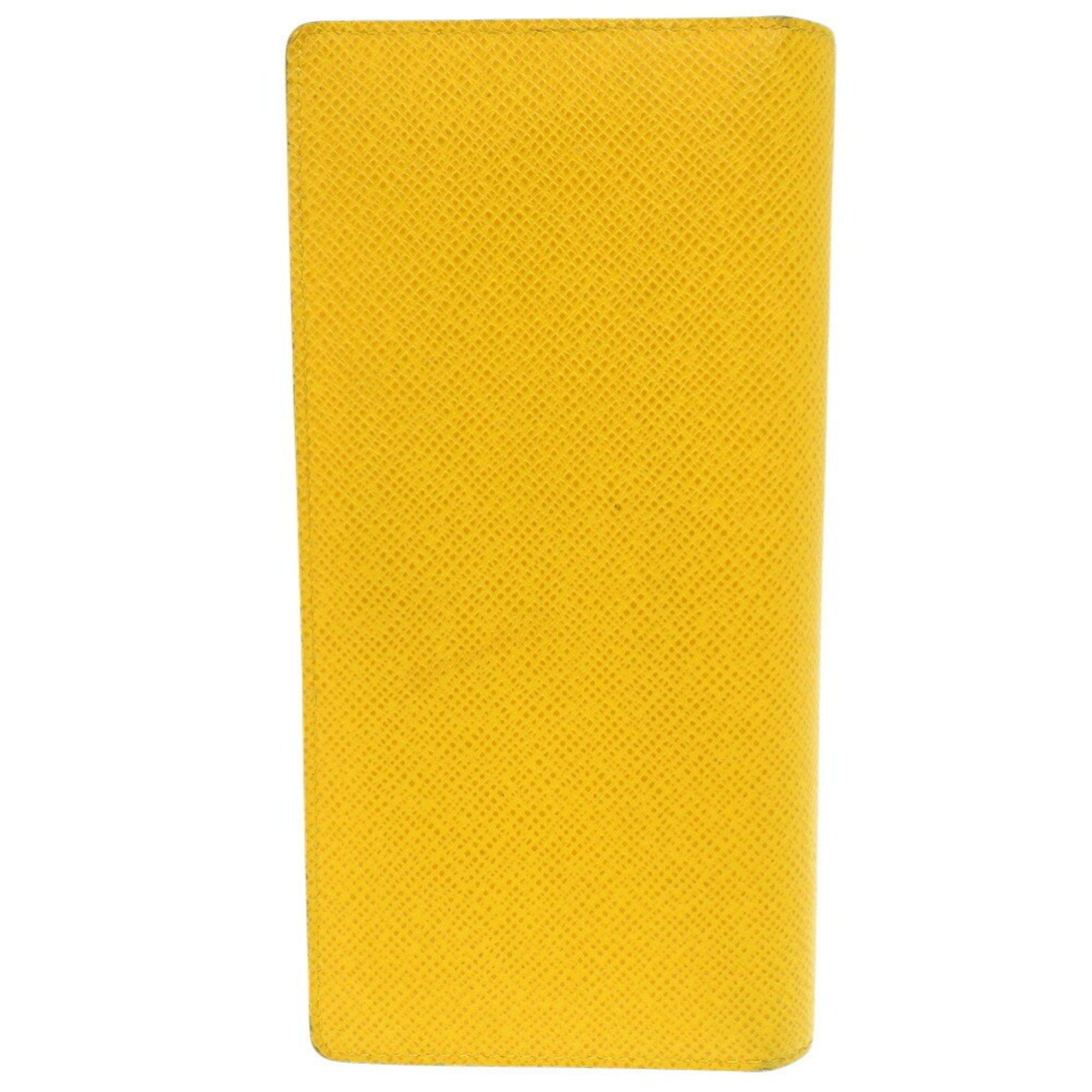 Louis Vuitton Louis Vuitton Portefeuille Brazza Taiga M42087 Jaune Bi-fold Long Wallet 0791LOUIS VUITTON Men's Size ONE SIZE - 3 Thumbnail