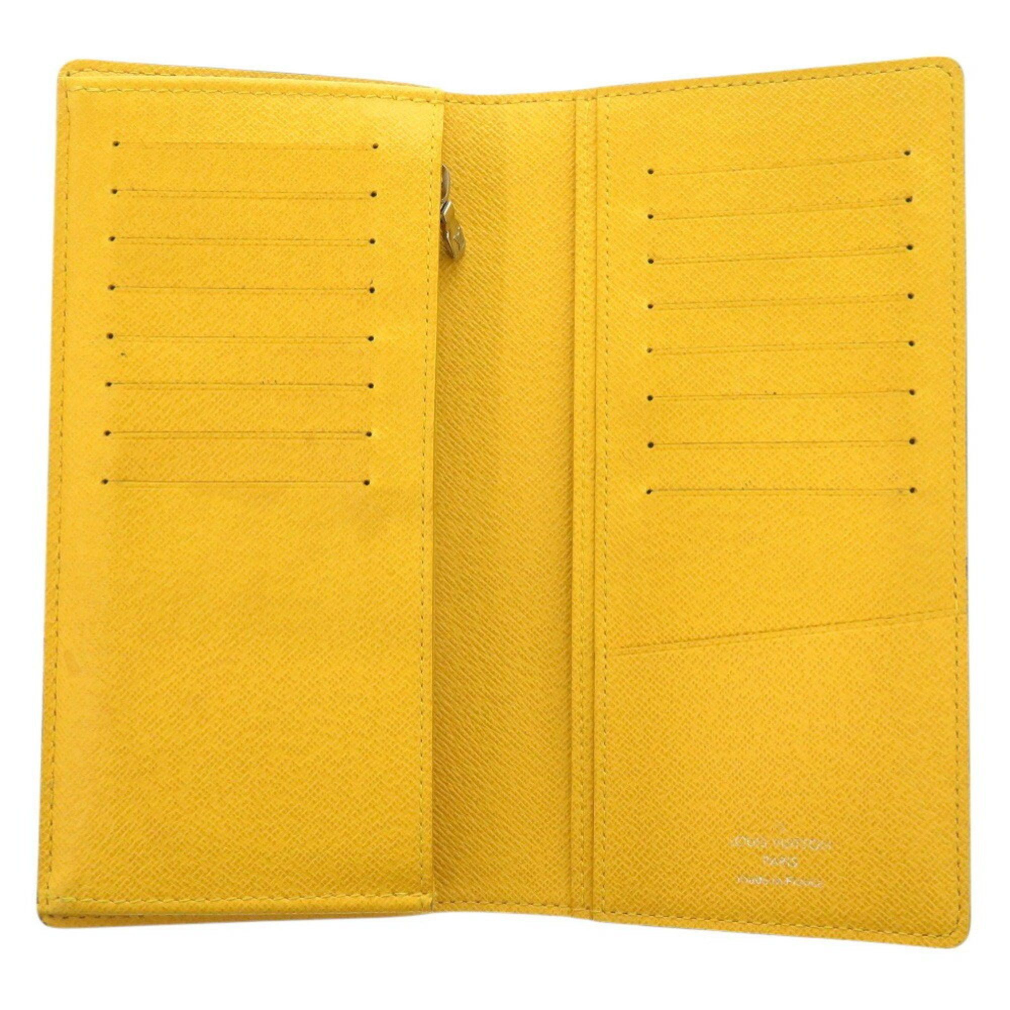 Louis Vuitton Louis Vuitton Portefeuille Brazza Taiga M42087 Jaune Bi-fold Long Wallet 0791LOUIS VUITTON Men's Size ONE SIZE - 5 Thumbnail