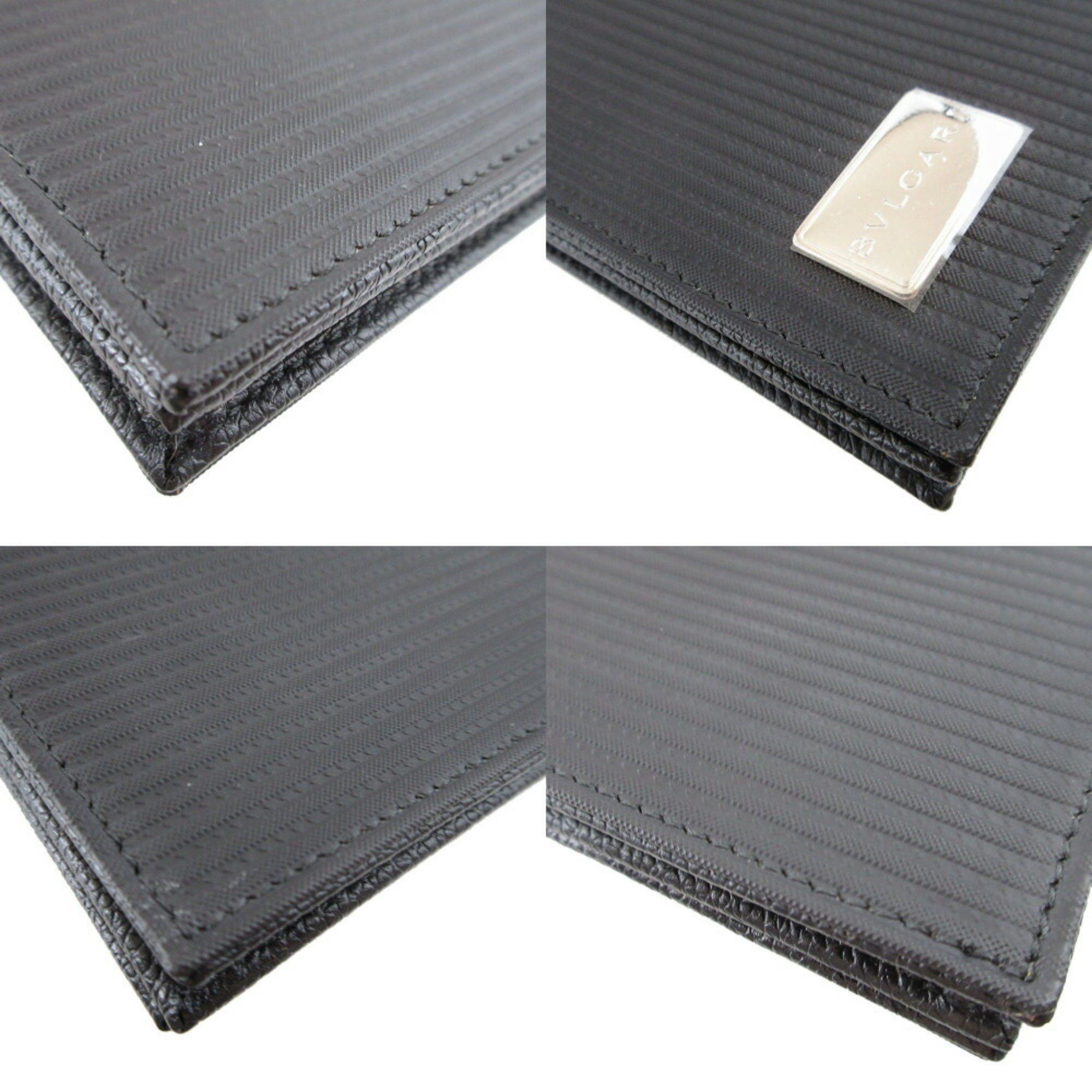 Bvlgari BVLGARI Millerige Leather Black Bi-fold Long Wallet 0799BVLGARI Size ONE SIZE - 8 Thumbnail