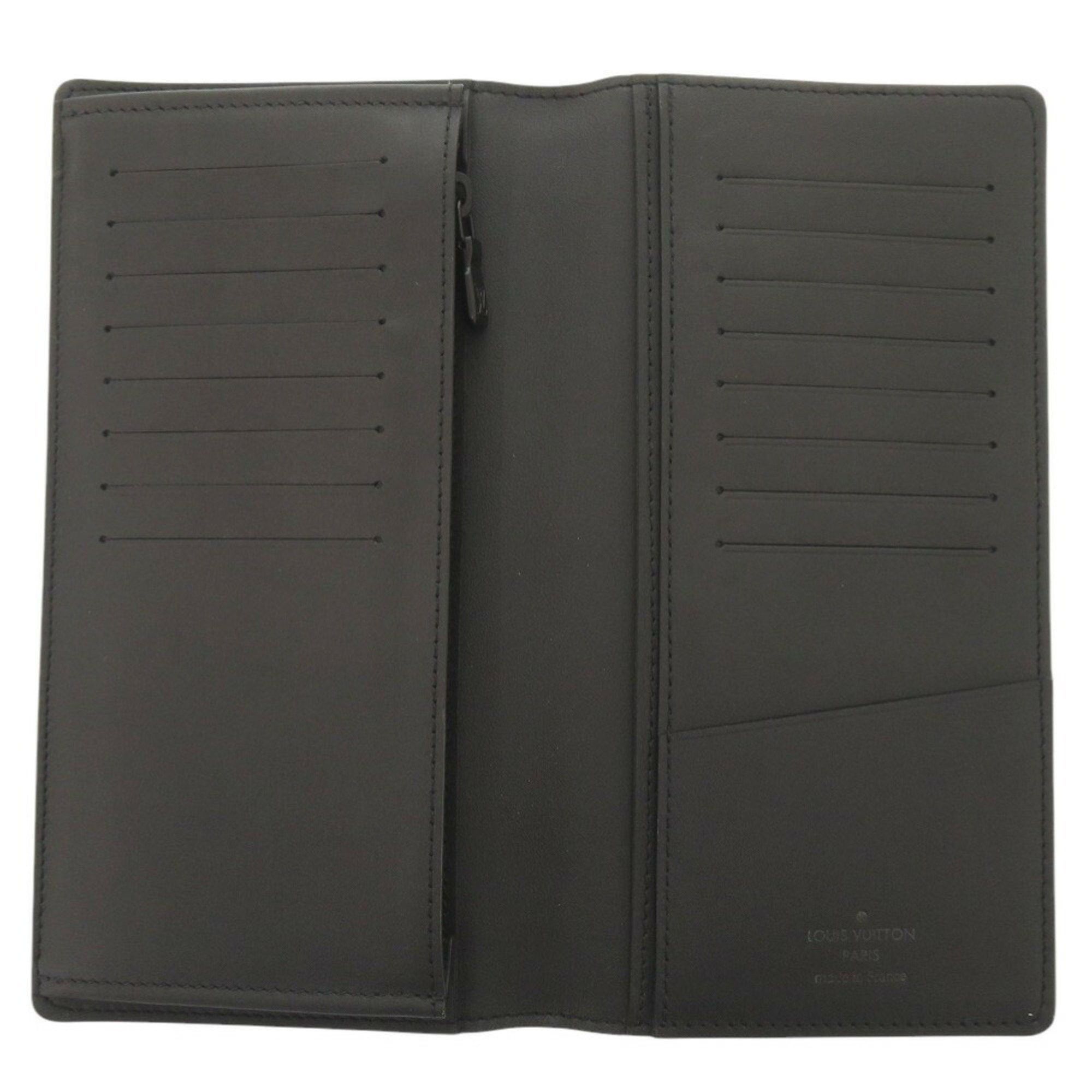 Louis Vuitton Louis Vuitton Portefeuille Brazza Monogram Shadow IC Chip M62900 Noir Bi-fold Long Wallet 1051LOUIS VUITTON Men's Size ONE SIZE - 6 Thumbnail