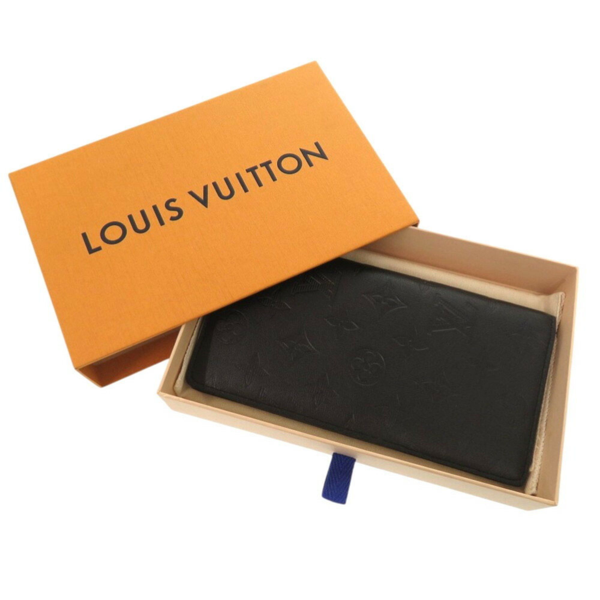 Louis Vuitton Louis Vuitton Portefeuille Brazza Monogram Shadow IC Chip M62900 Noir Bi-fold Long Wallet 1051LOUIS VUITTON Men's Size ONE SIZE - 3 Thumbnail
