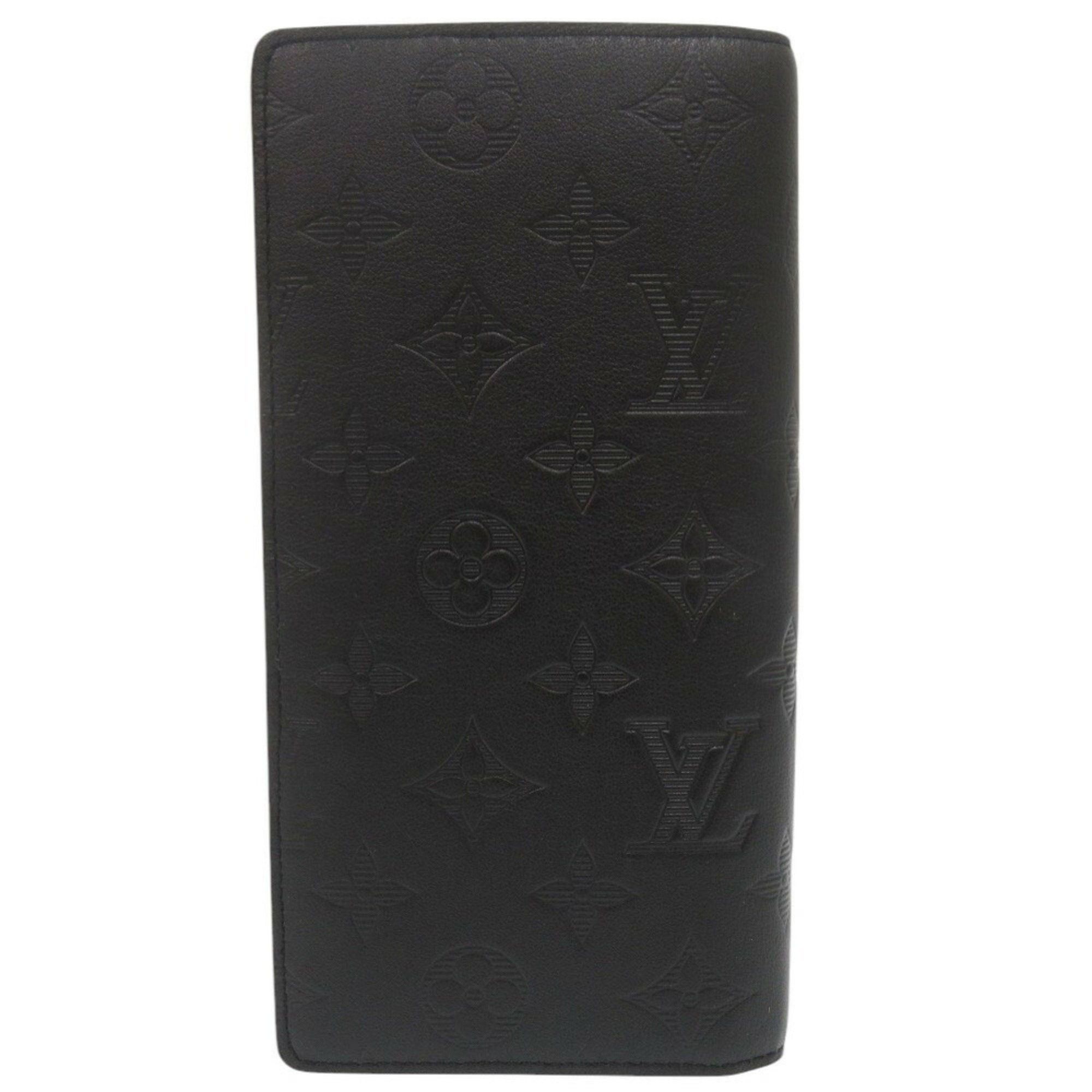 Louis Vuitton Louis Vuitton Portefeuille Brazza Monogram Shadow IC Chip M62900 Noir Bi-fold Long Wallet 1051LOUIS VUITTON Men's Size ONE SIZE - 4 Thumbnail